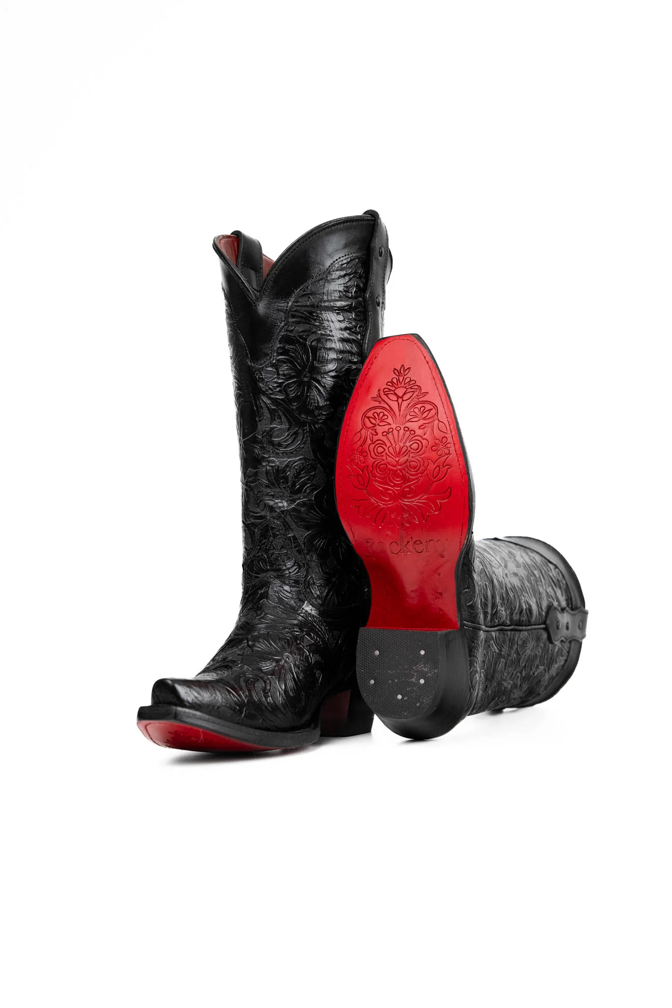 652 Mila Flor De Luz Red Bottom Snip Toe Cowgirl Boot - Image 4