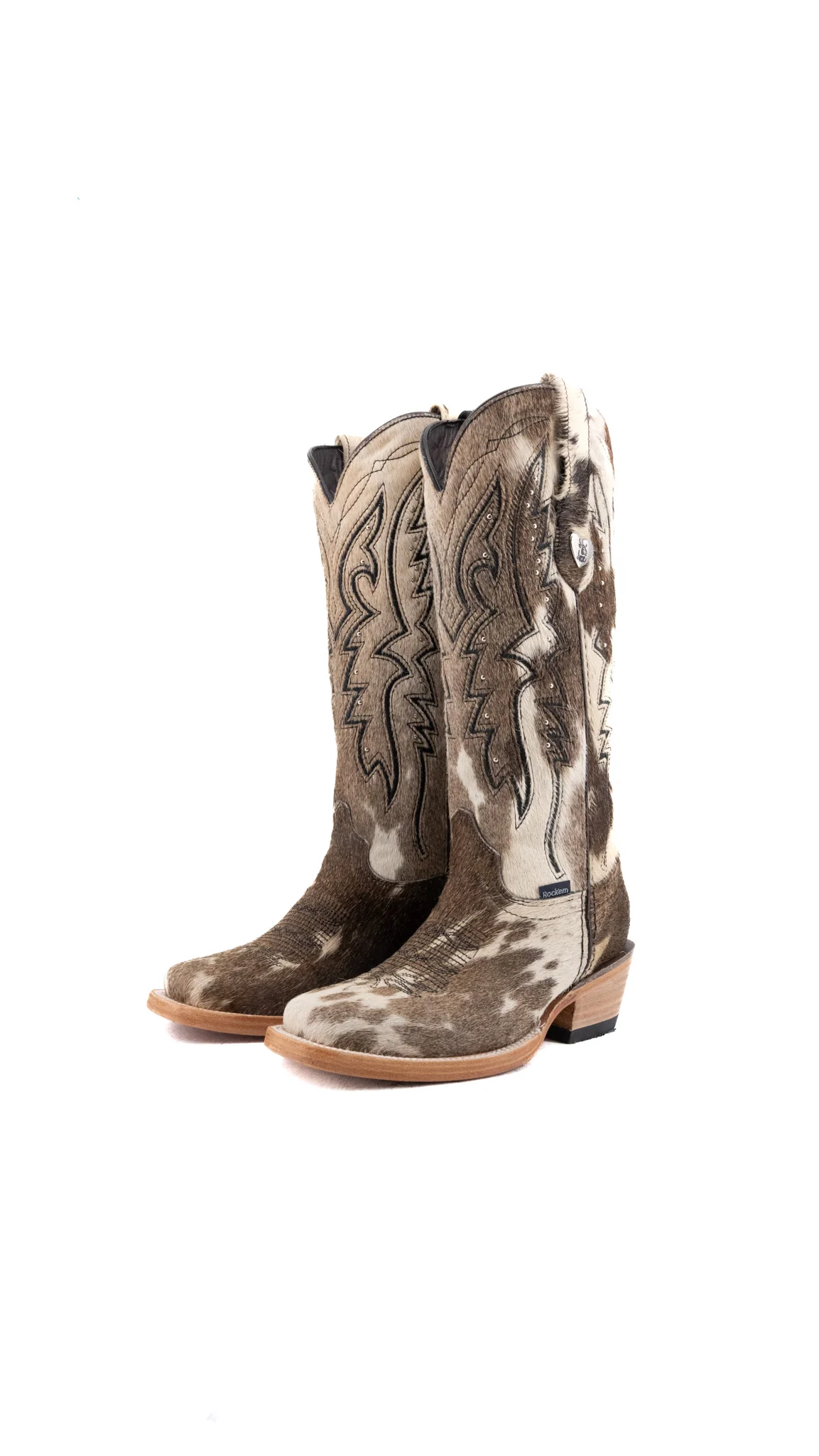 Alexa Cowhide Frontier Toe Cowgirl Boot Size 5 Box CW81