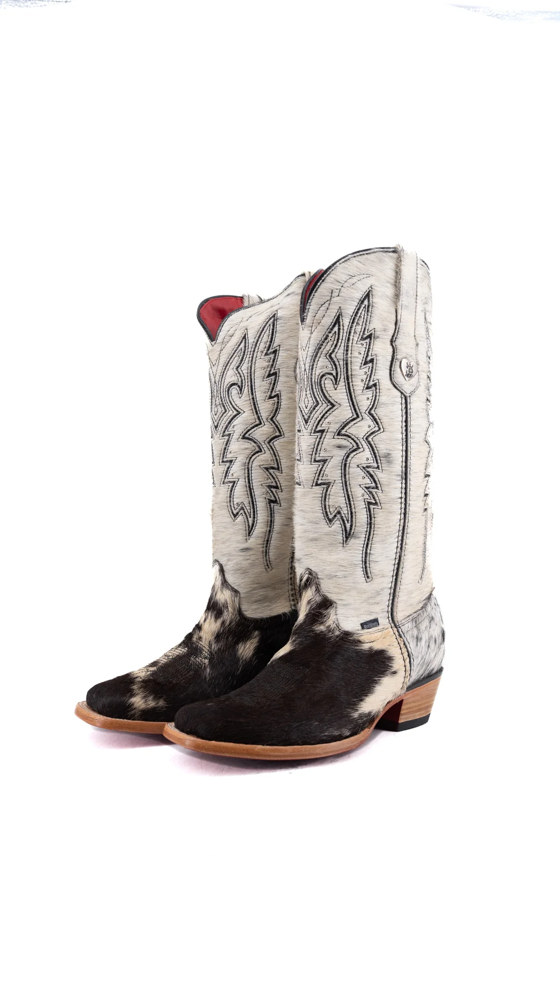 Alexa Cowhide Red Bottom Frontier Toe Cowgirl Boot Size 10 Box CW96