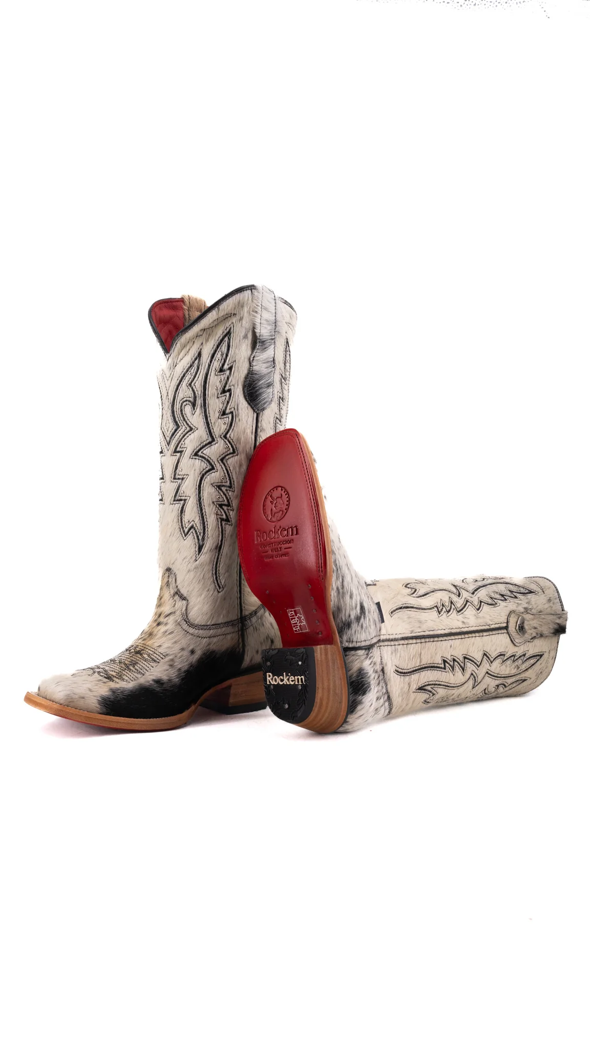 Alexa Cowhide Red Bottom Frontier Toe Cowgirl Boot Size 8.5 Box XW11 - Image 2