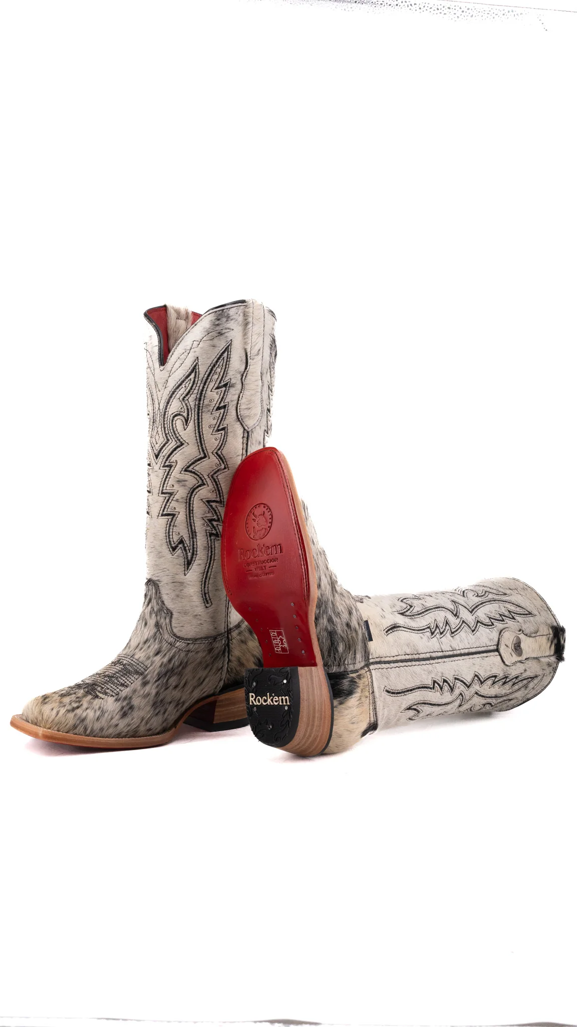Alexa Cowhide Red Bottom Frontier Toe Cowgirl Boot Size 8.5 Box XW13 - Image 2