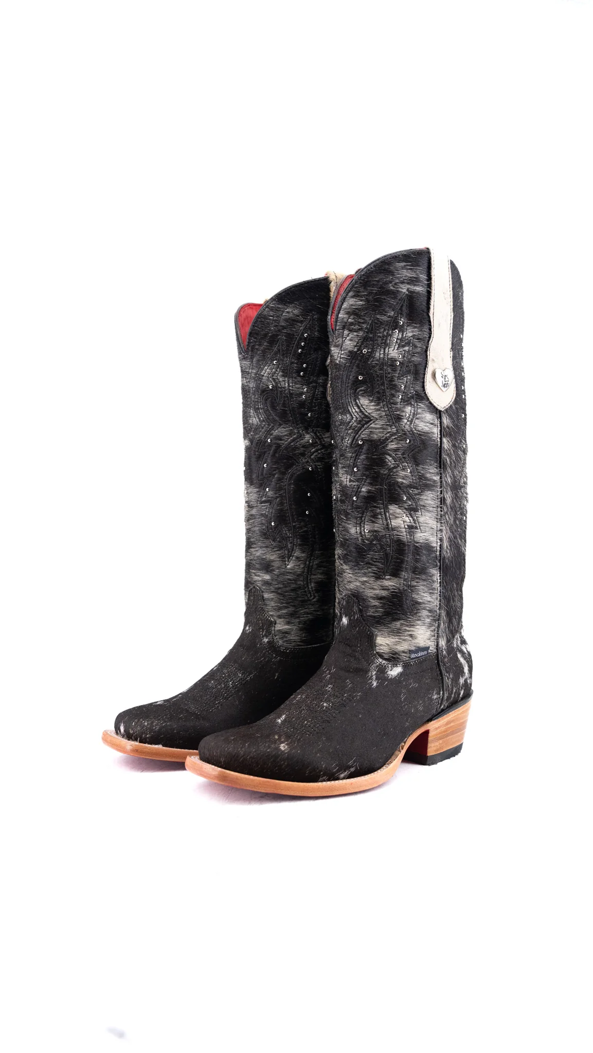 Alexa Cowhide Red Bottom Frontier Toe Cowgirl Boot Size 8 Box CW91