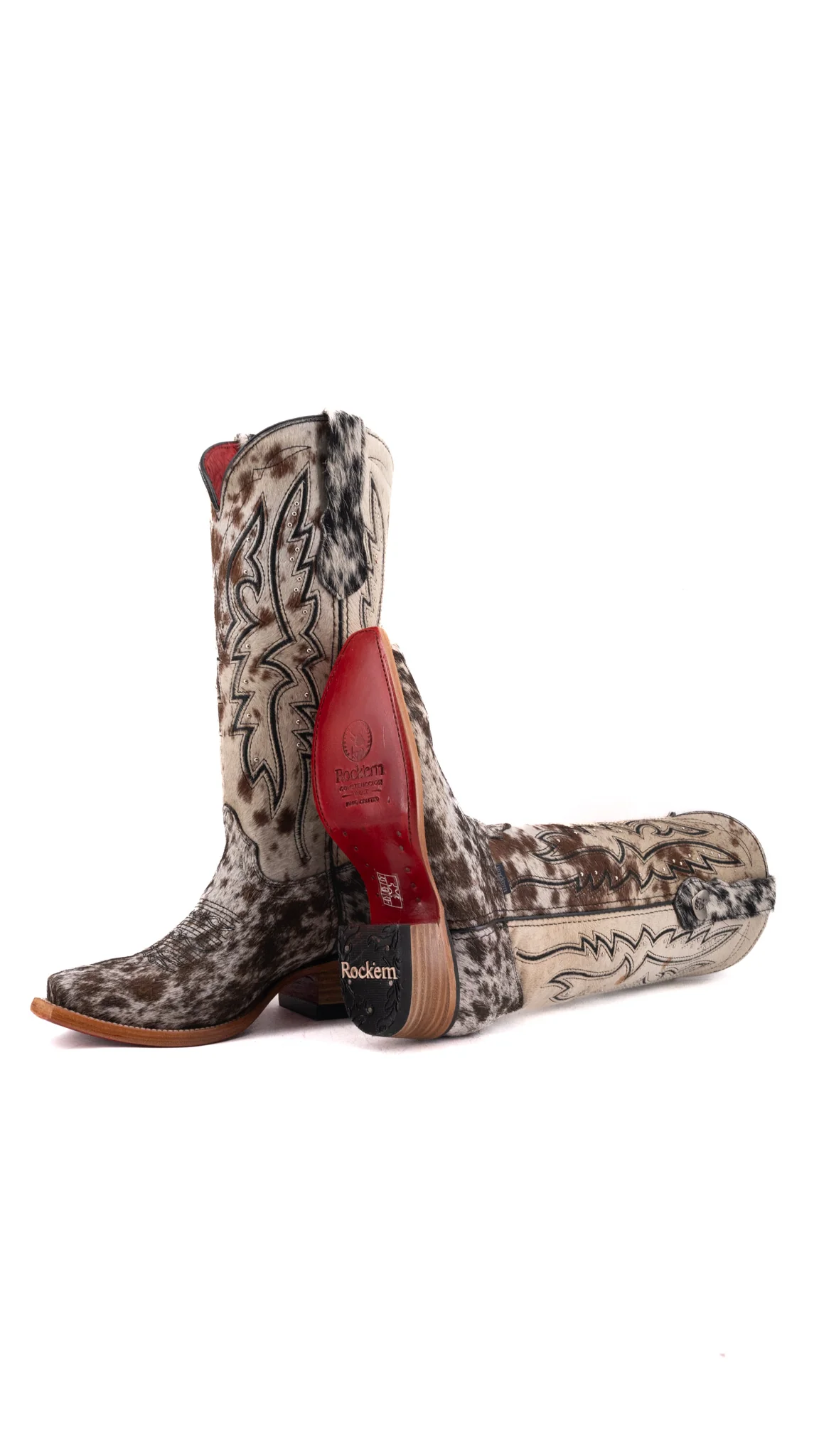 Alexa Cowhide Red Bottom Snip Toe Cowgirl Boot Size 5 Box XW1 - Image 2