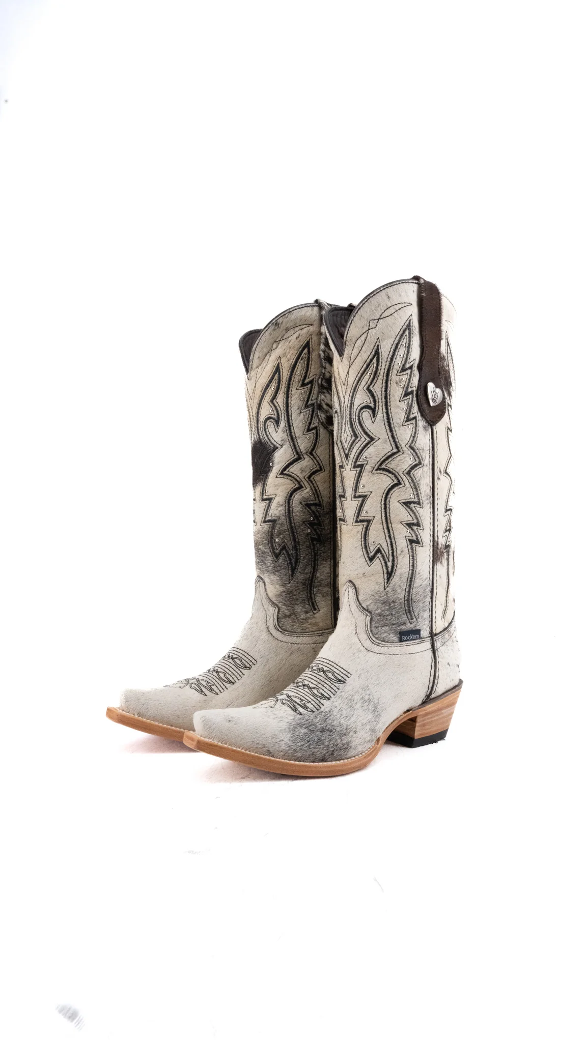 Alexa Cowhide Snip Toe Cowgirl Boot Size 6.5 Box CW84