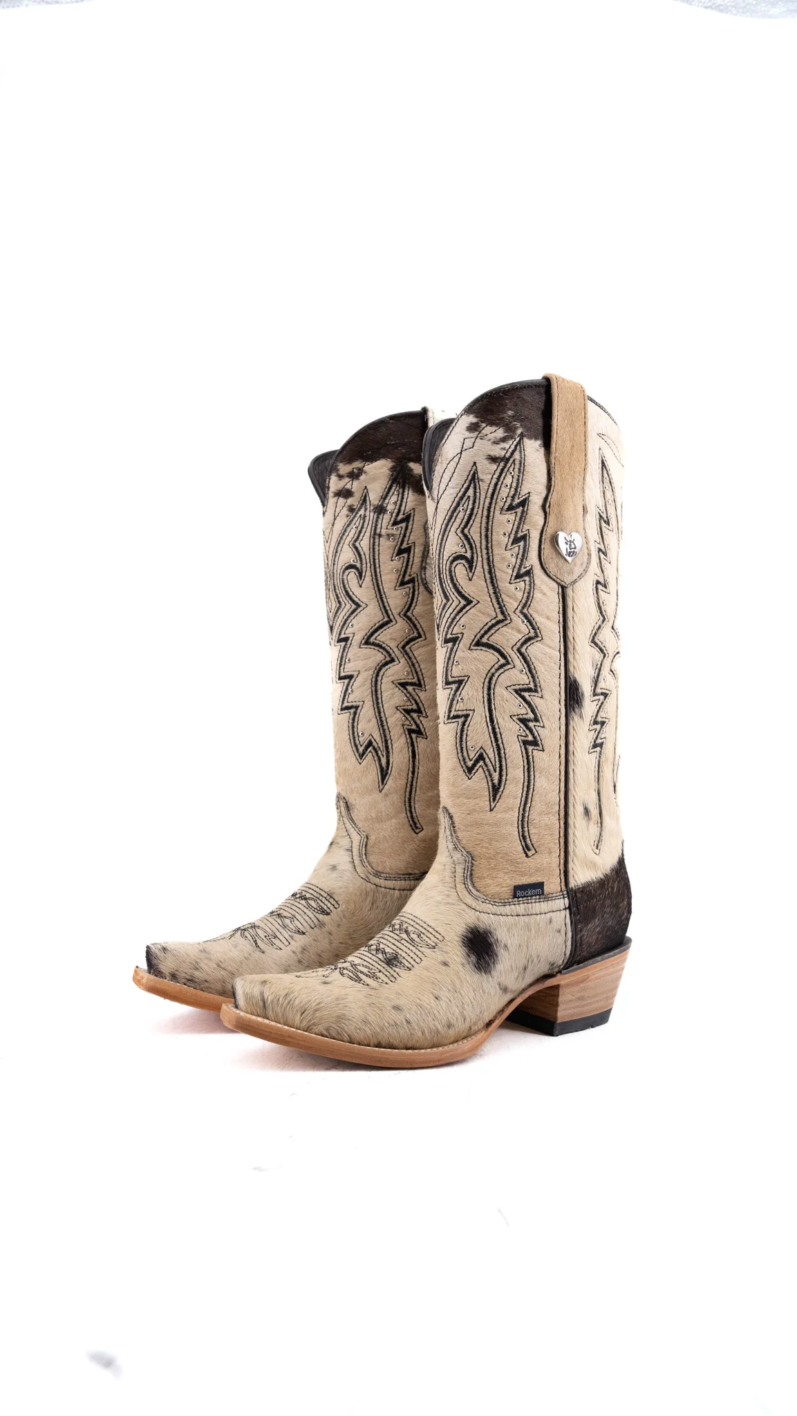 Alexa Cowhide Snip Toe Cowgirl Boot Size 7.5 Box CW88