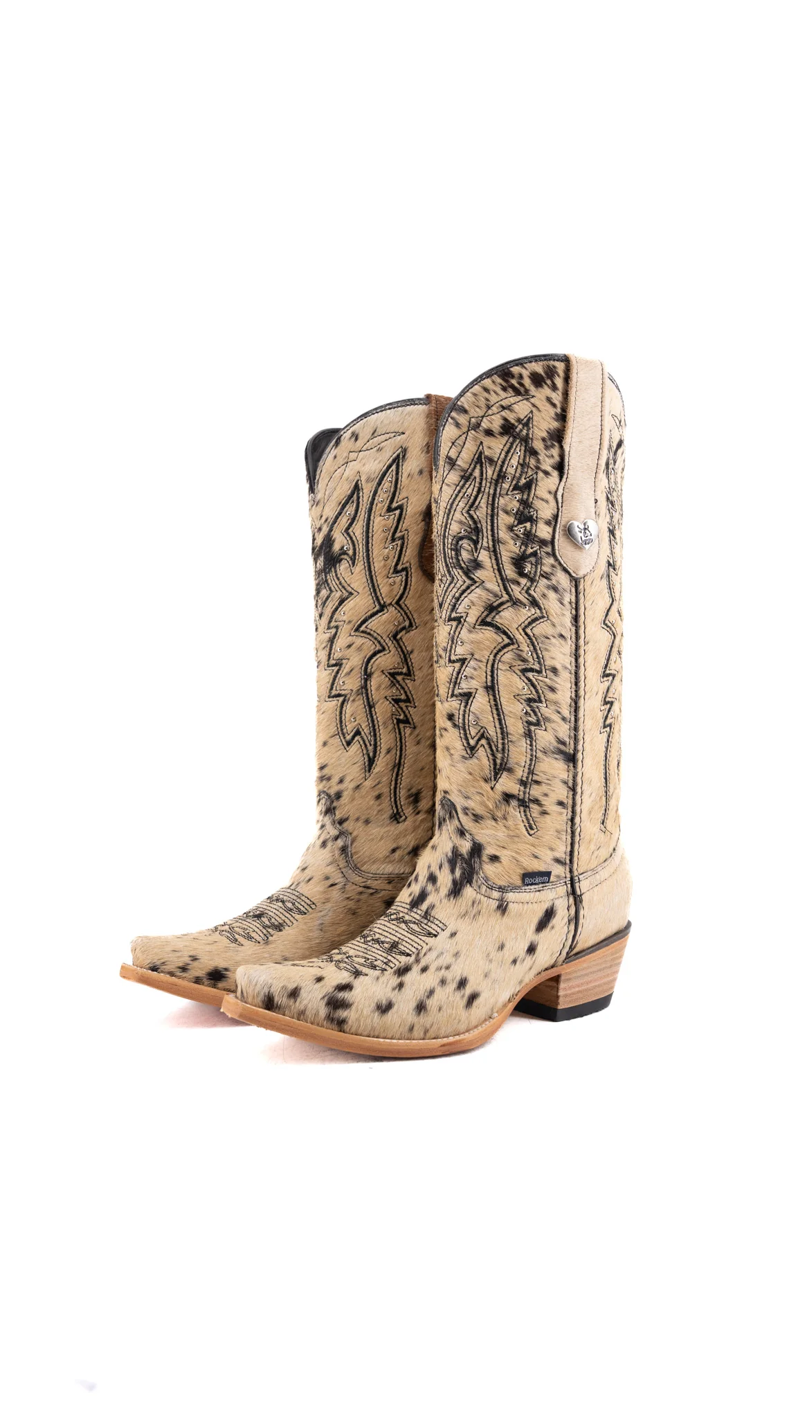Alexa Cowhide Snip Toe Cowgirl Boot Size 8.5 Box CW92