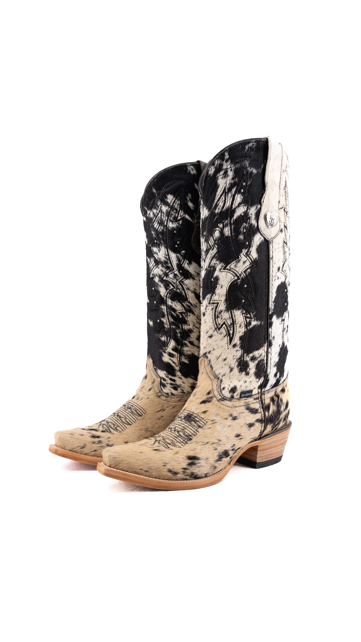 Alexa Cowhide Snip Toe Cowgirl Boot Size 8.5 Box CW93