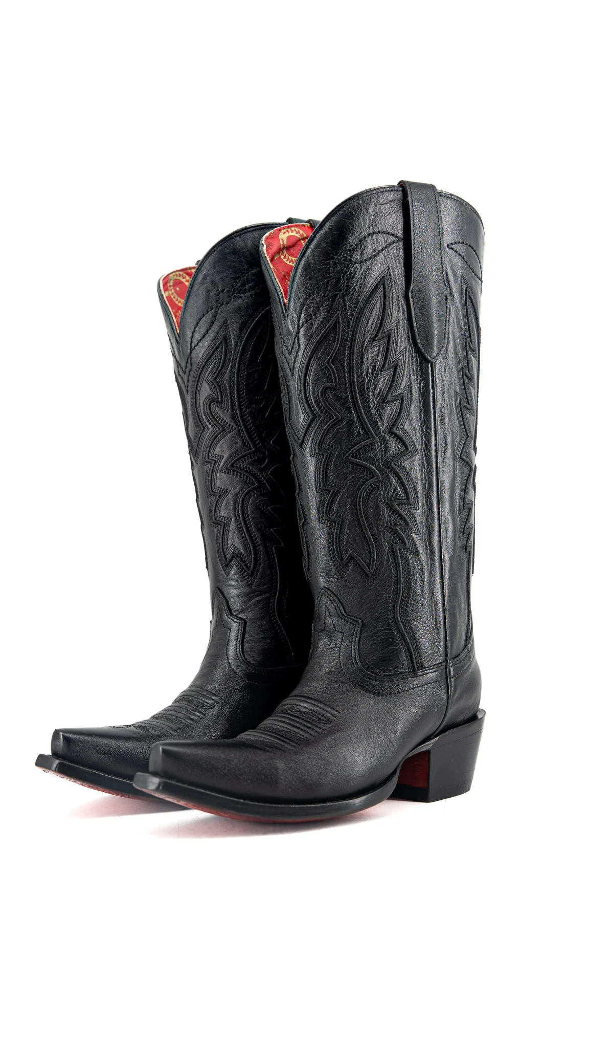 Alexia Red Bottom Snip Toe Midi Wide Calf Cowgirl Boot - Image 7