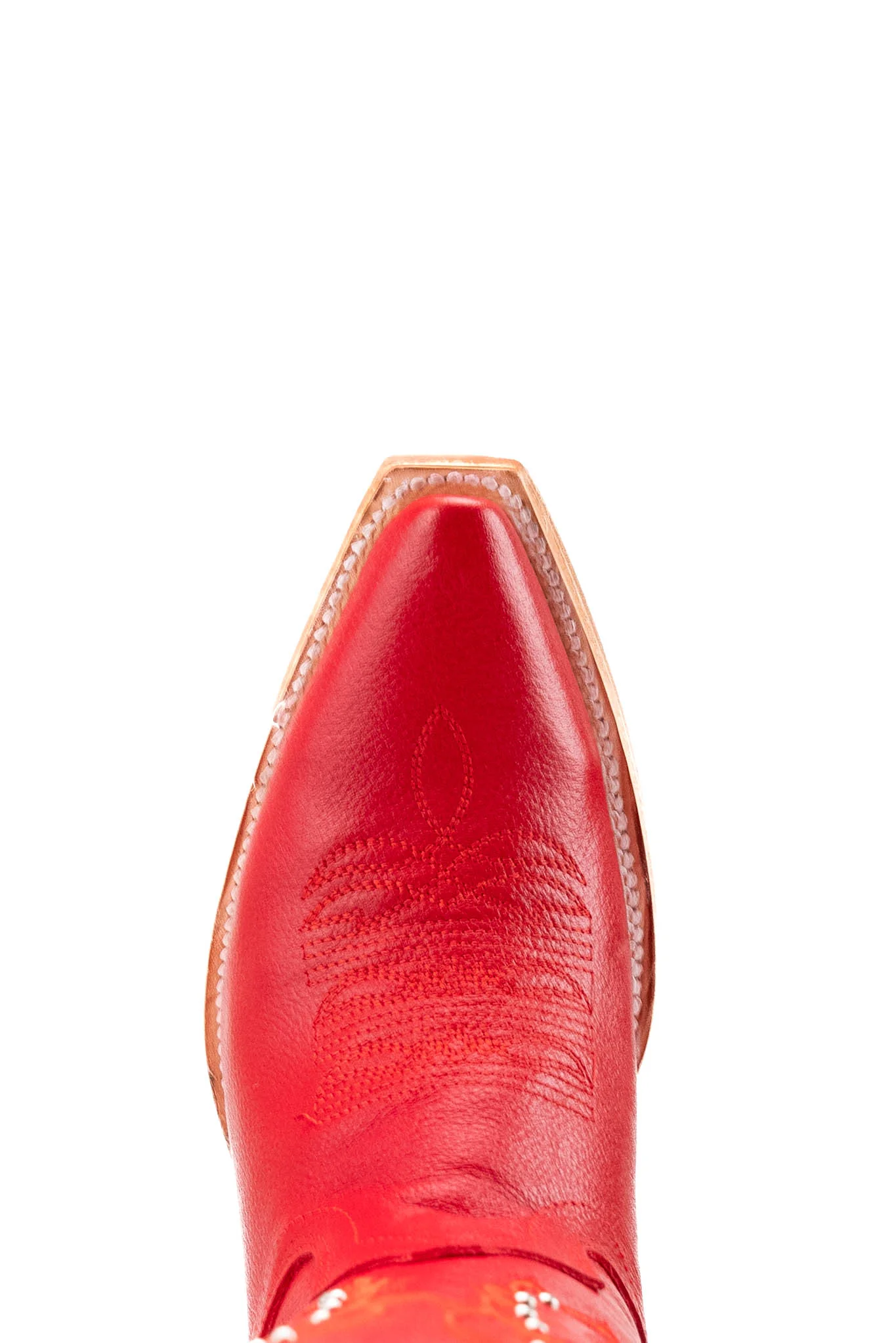 Alexa Red Bottom Snip Toe Midi Wide Calf Cowgirl Boot - Image 10