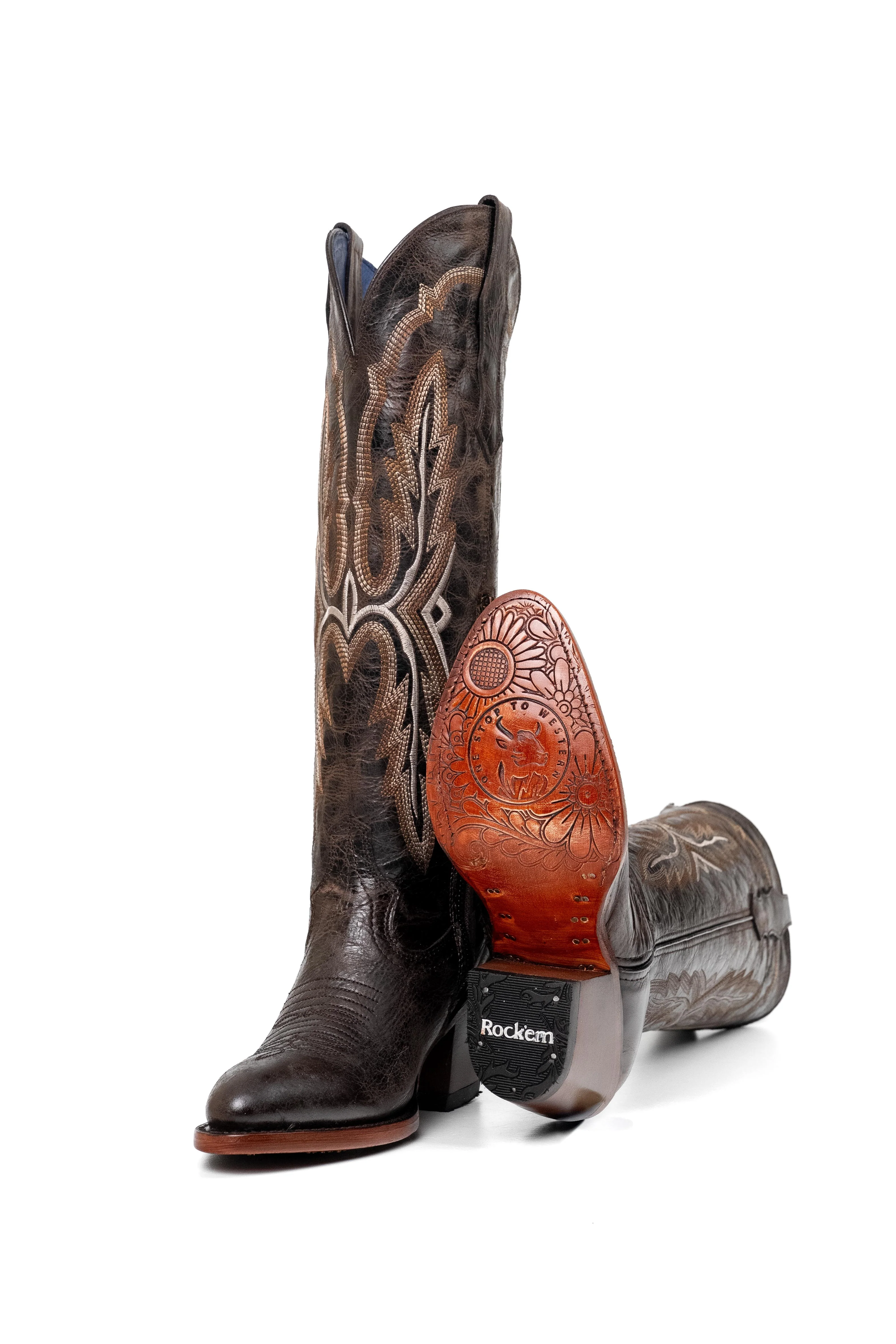 Amanda Tall Round Toe Cowgirl Boot - Image 10