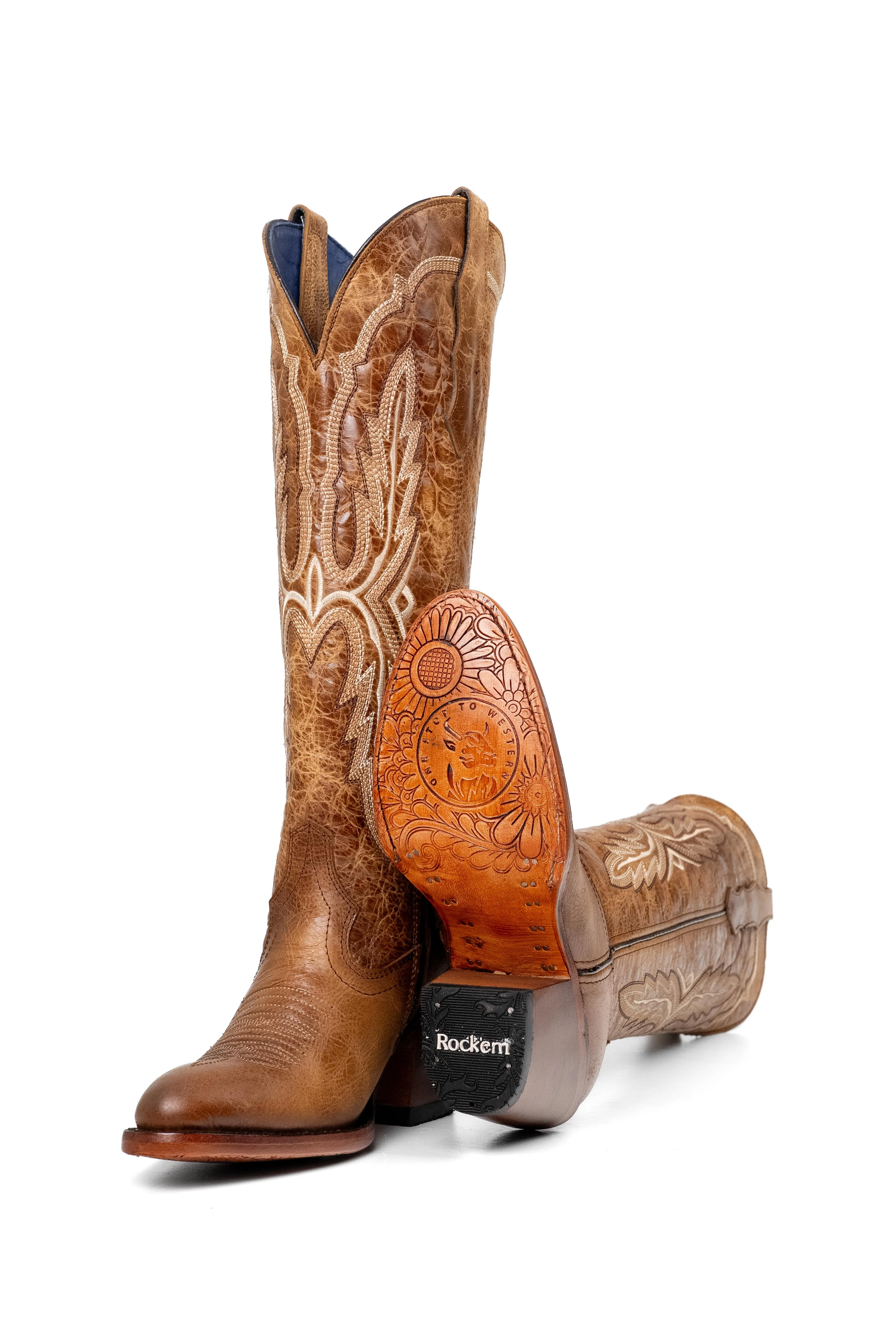 Amanda Tall Round Toe Cowgirl Boot - Image 16