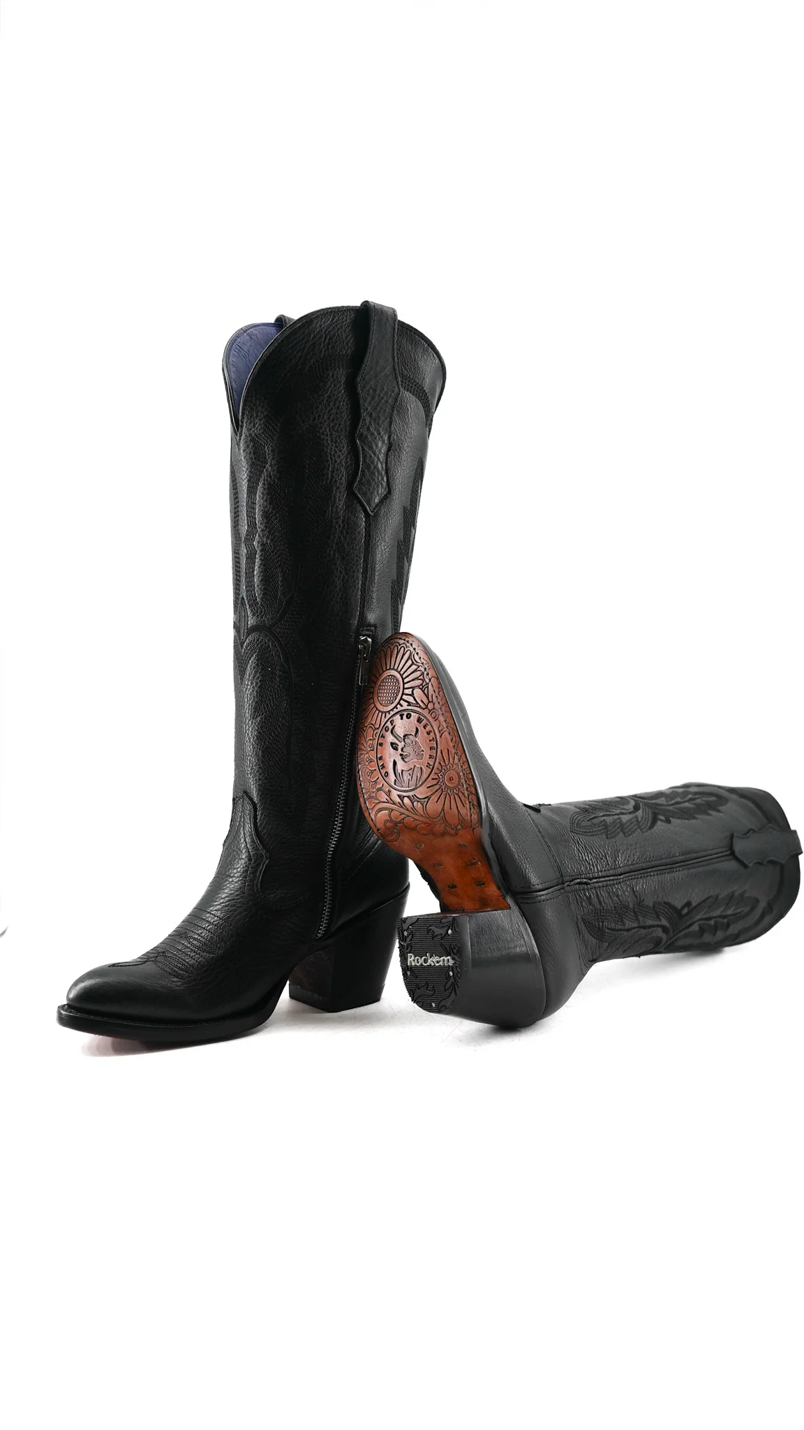 Amanda Tall Round Toe Cowgirl Boot - Image 4