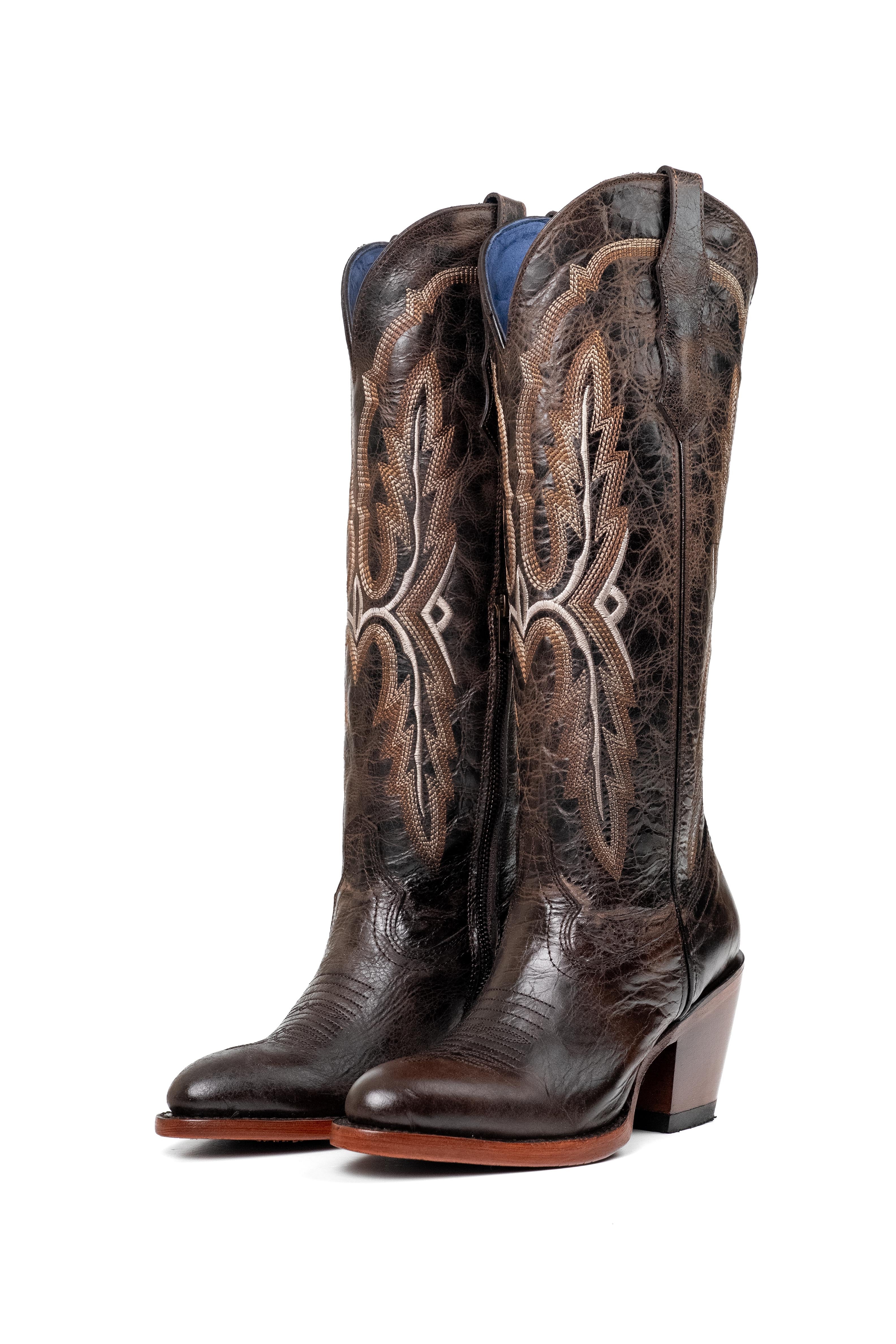 Amanda Tall Round Toe Cowgirl Boot - Image 6