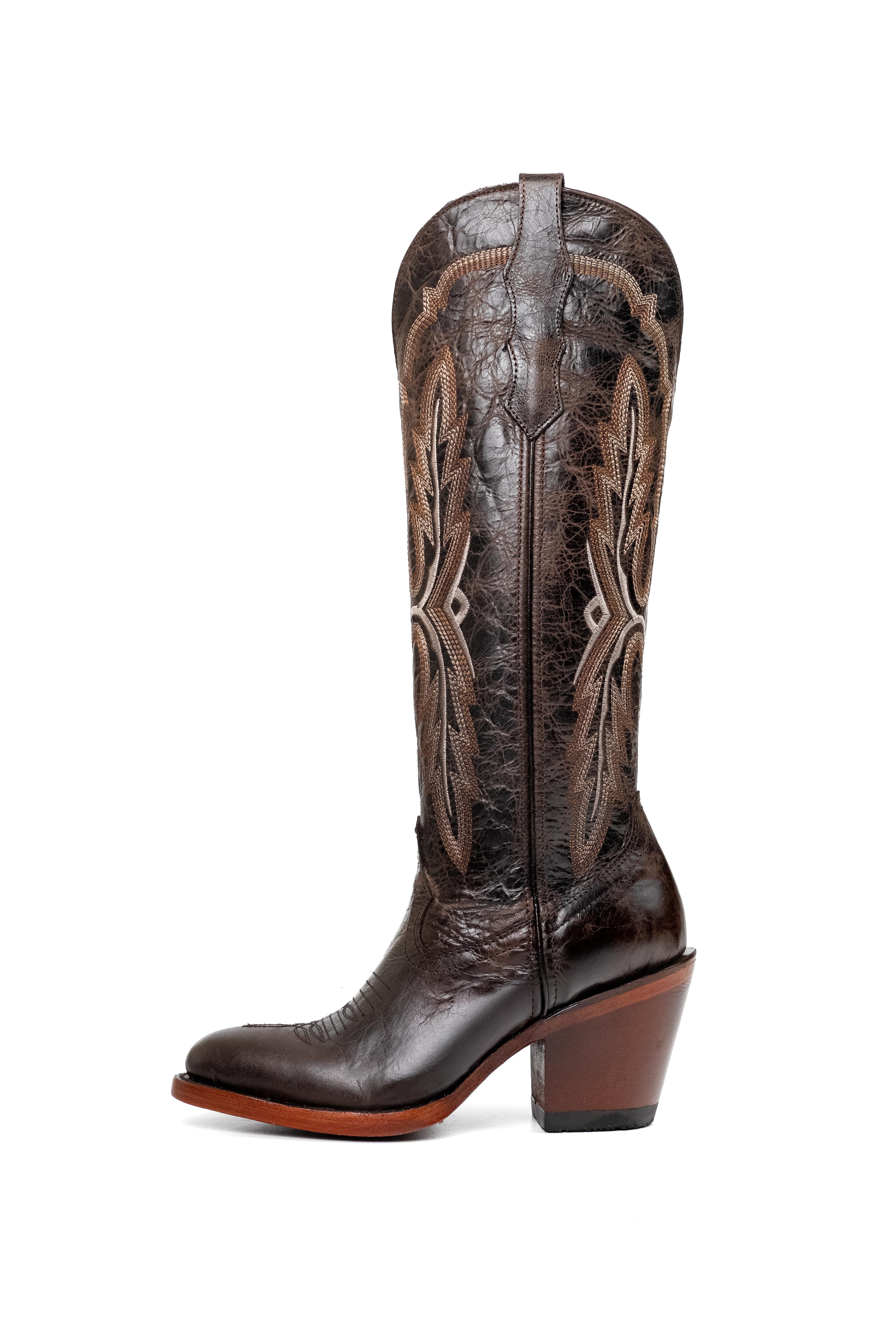 Amanda Tall Round Toe Cowgirl Boot - Image 7