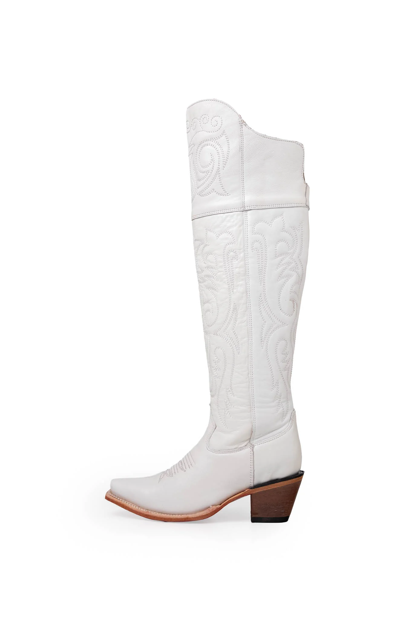 Amour Knee High Red Bottom Snip Toe Cowgirl Boot - Image 3