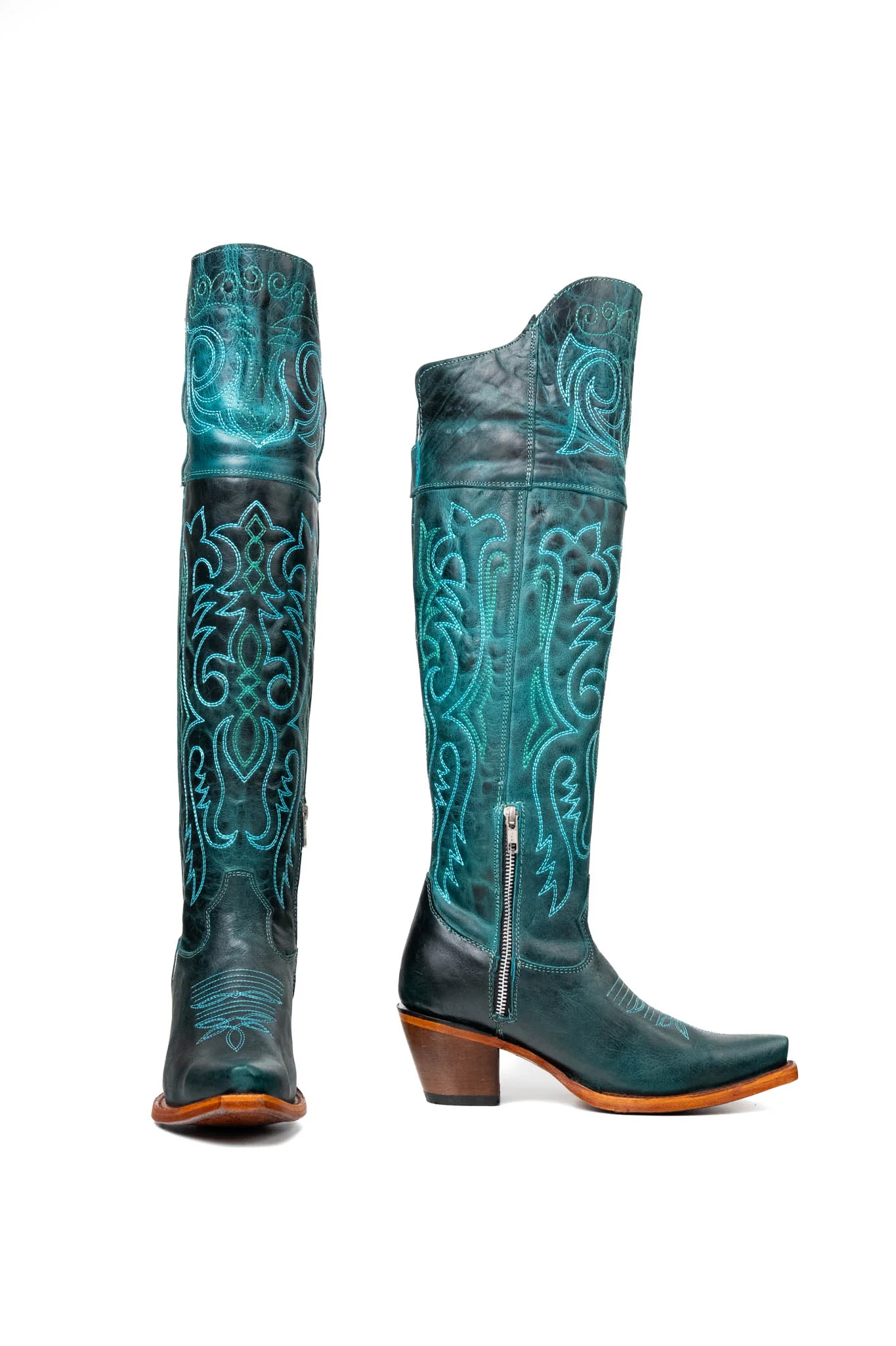 Amour Knee High Snip Toe Cowgirl Boot - Image 10