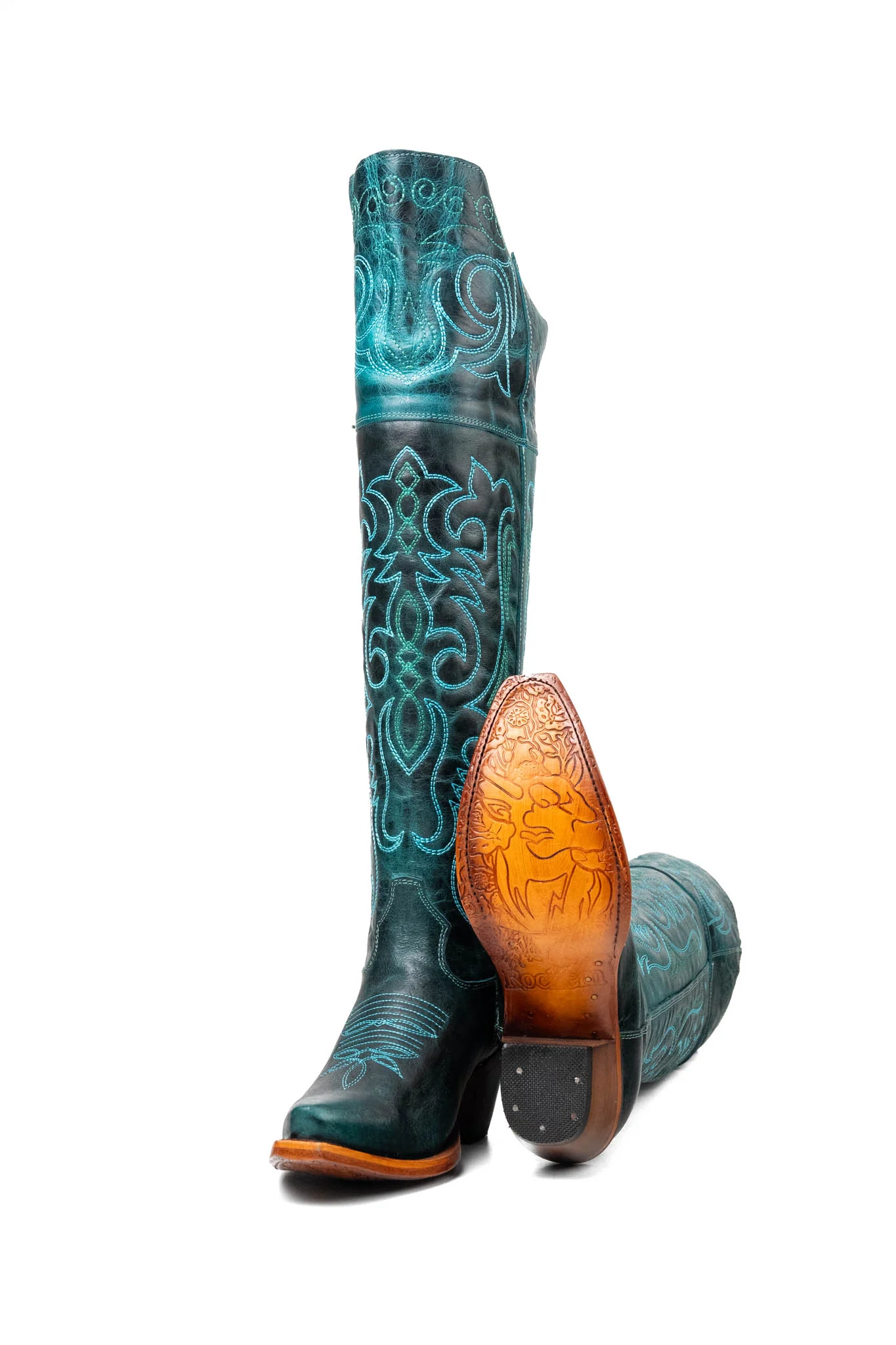 Amour Knee High Snip Toe Cowgirl Boot - Image 9