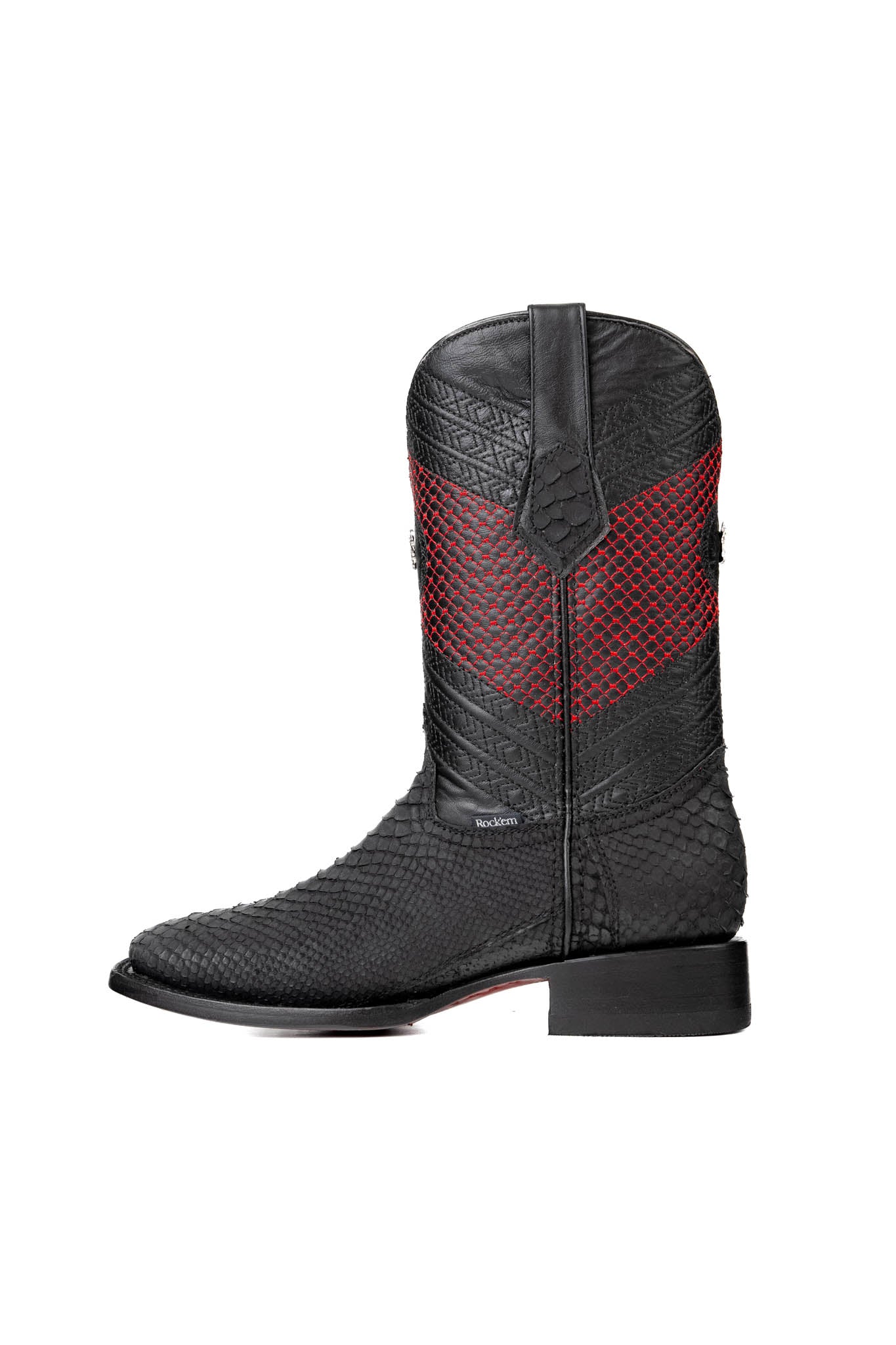 Andersen Python Red Bottom Square Toe Cowboy Boot - Image 2