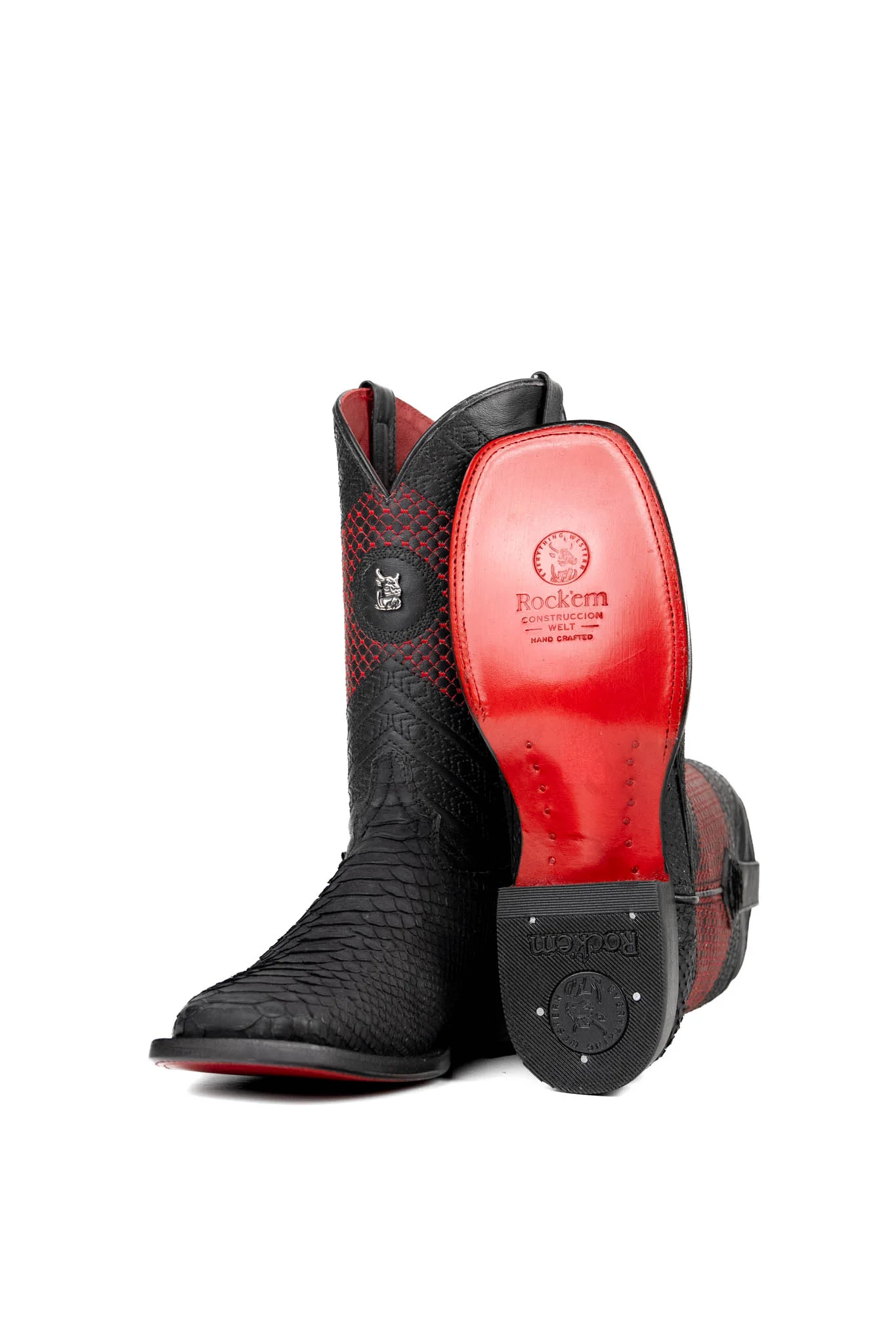 Andersen Python Red Bottom Square Toe Cowboy Boot - Image 4