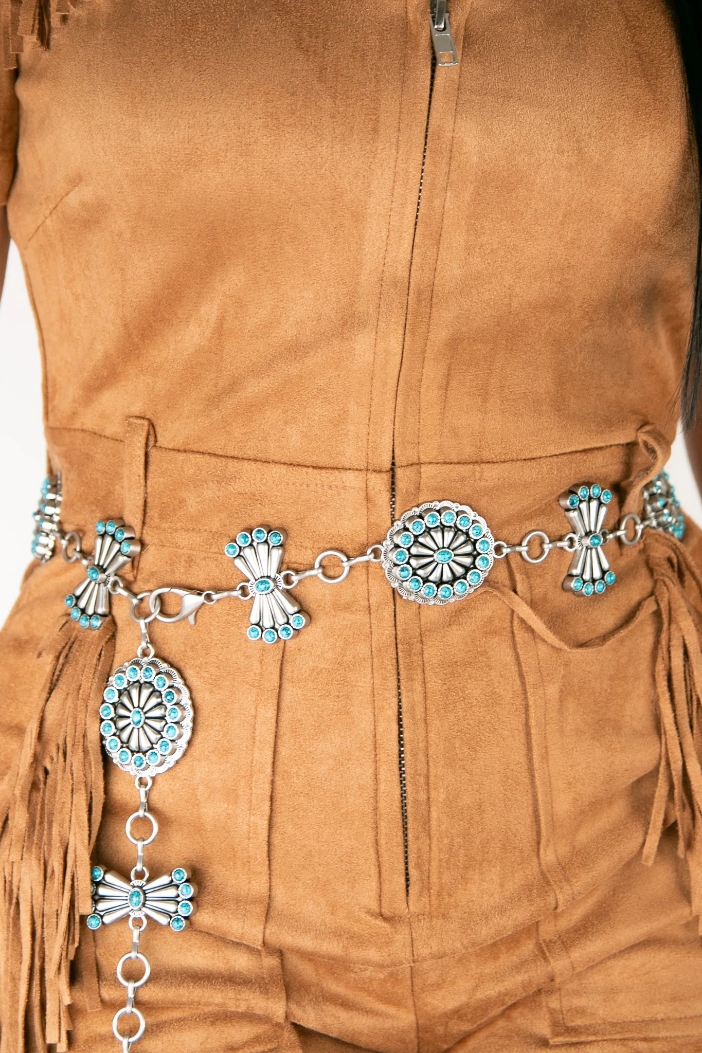 Angel Ranch Butterfly Conchos Chain Cowgirl Belt - Image 2