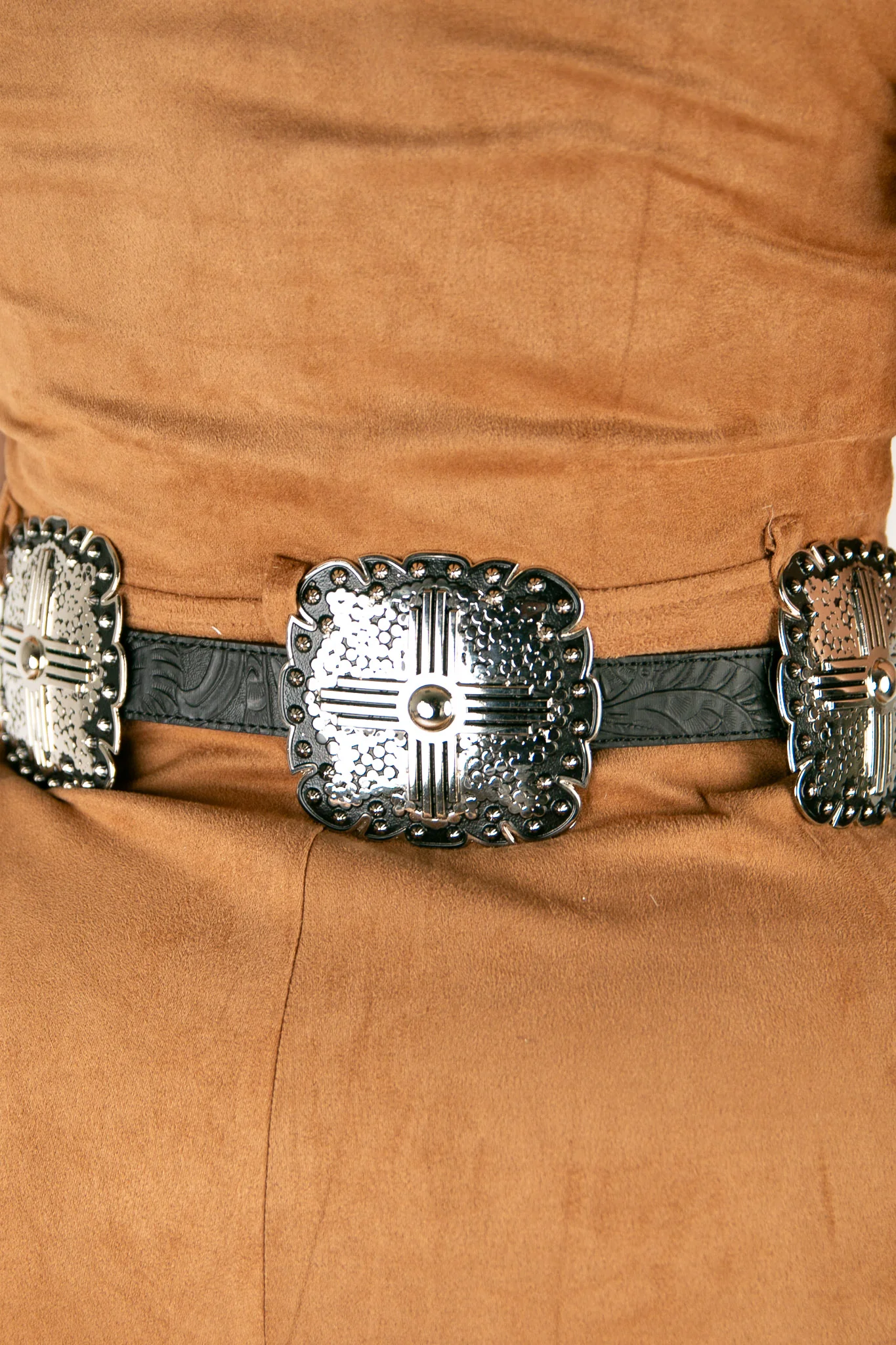 Angel Ranch Copper Square Concho Cowgirl Belt - Image 7