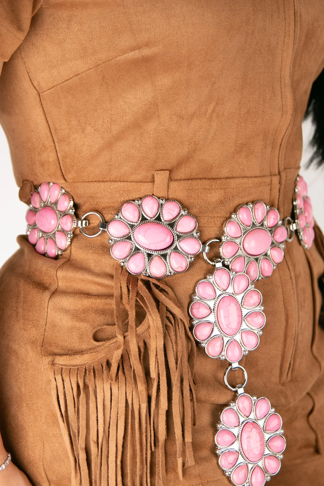 Angel Ranch Western Chain Conchos Cowgirl Belt - Image 3