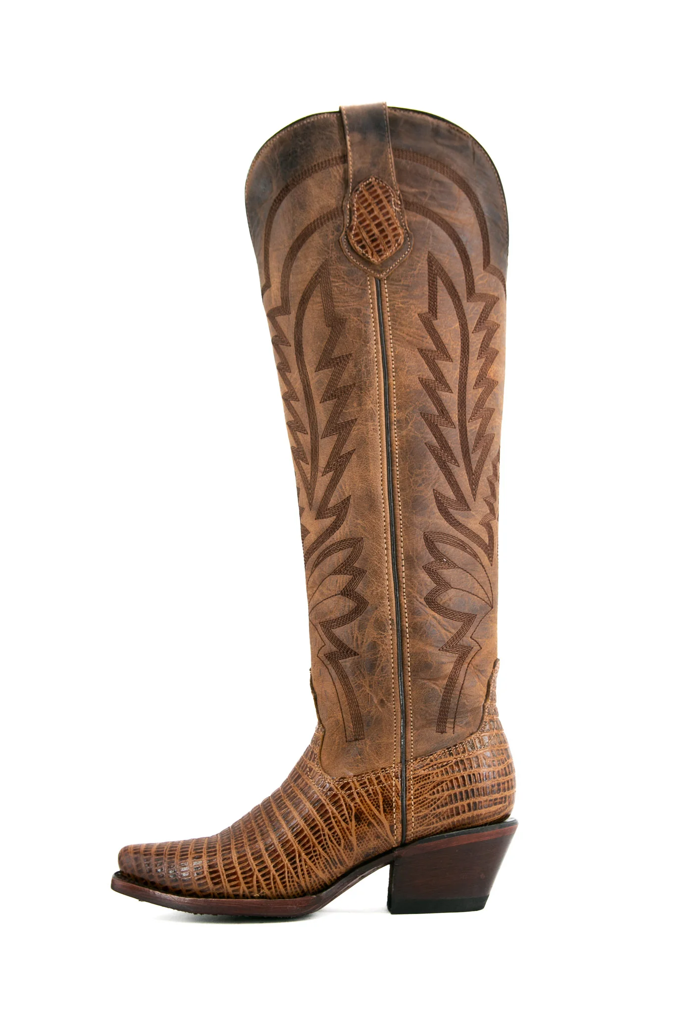 Arabella Lizard Tall Snip Toe Cowgirl Boot - Image 3