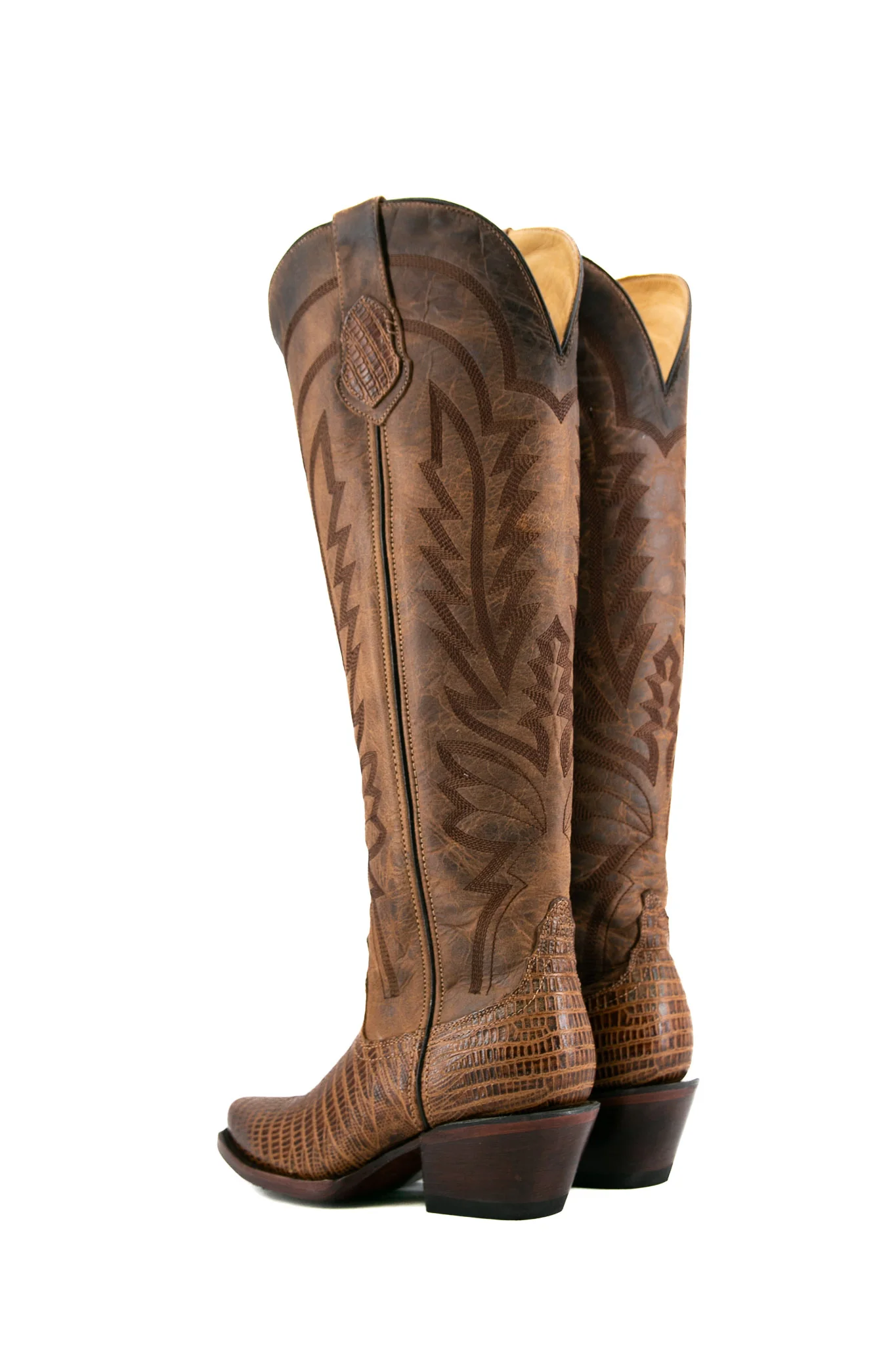Arabella Lizard Tall Snip Toe Cowgirl Boot - Image 4