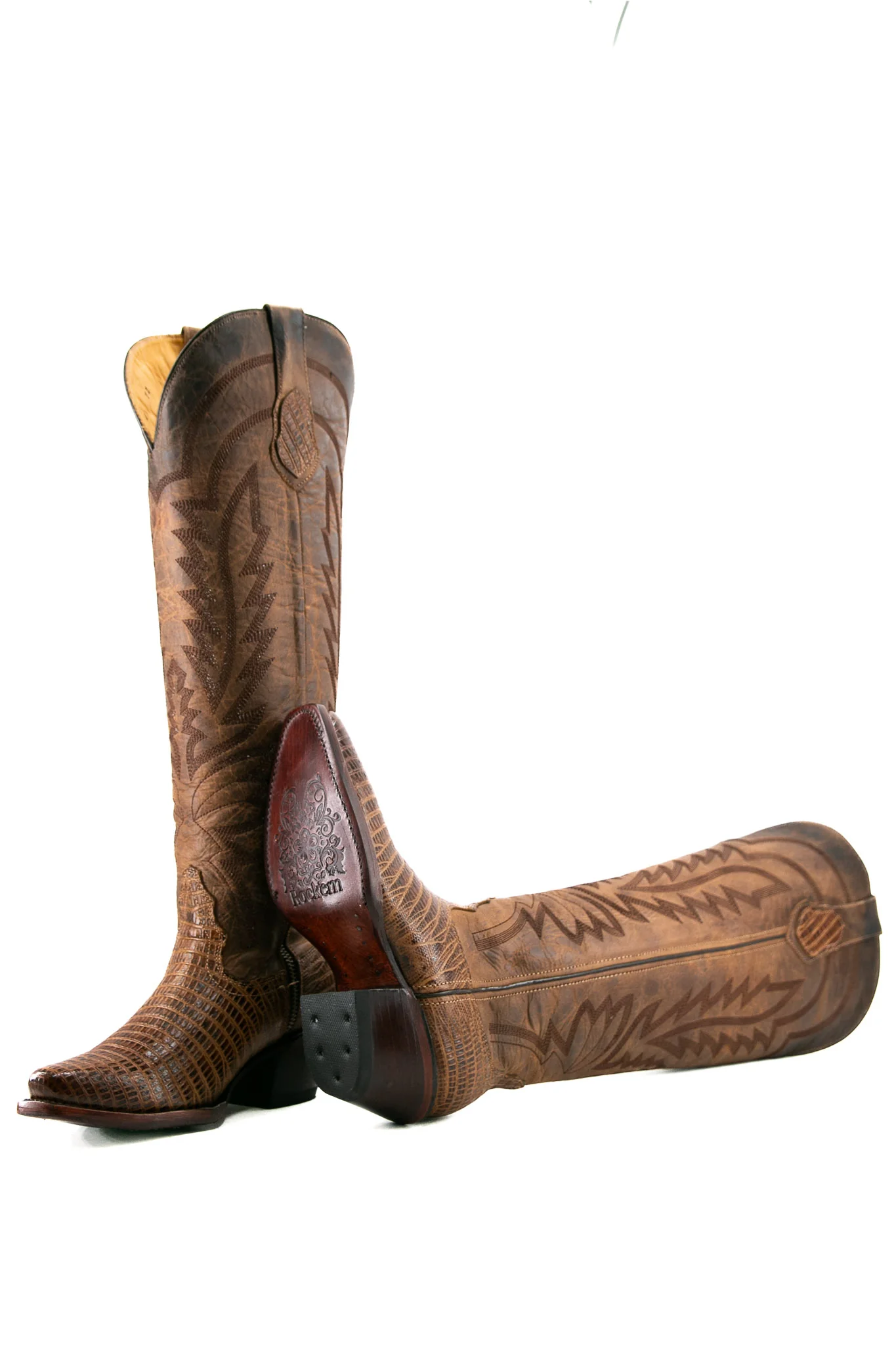 Arabella Lizard Tall Snip Toe Cowgirl Boot - Image 5