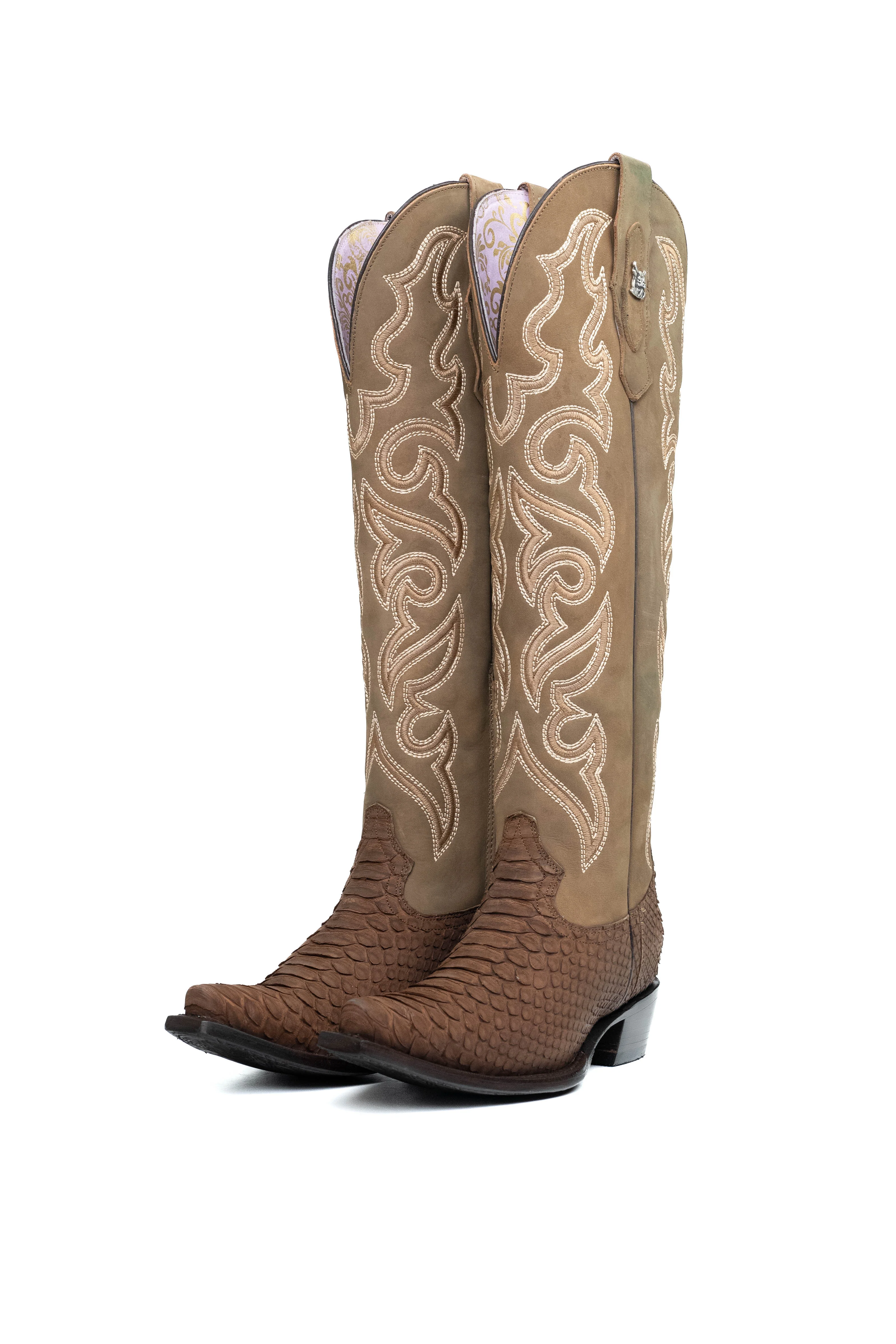 Ariana Python Tall Snip Toe Cowgirl Boot - Image 13