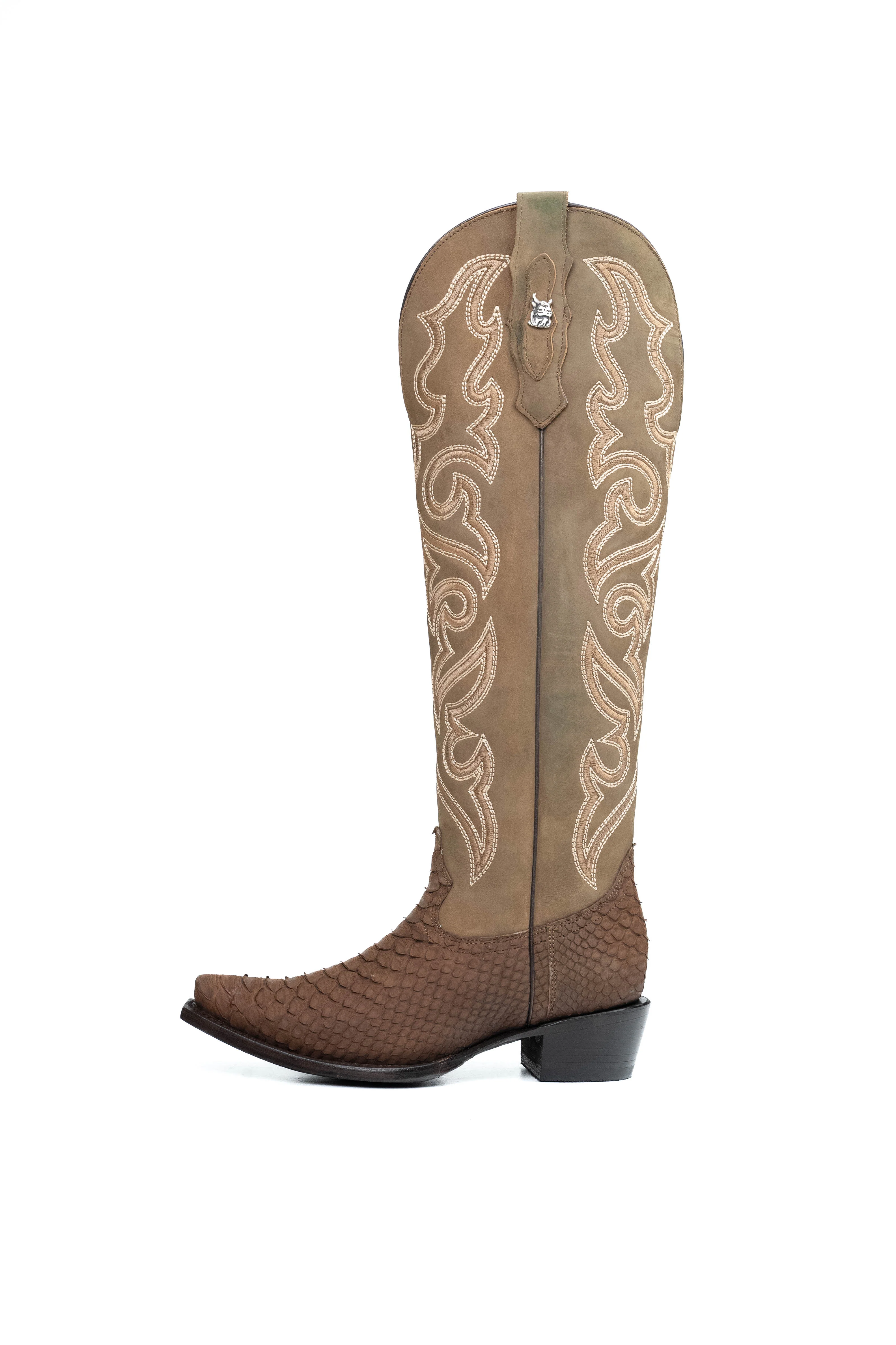 Ariana Python Tall Snip Toe Cowgirl Boot - Image 14