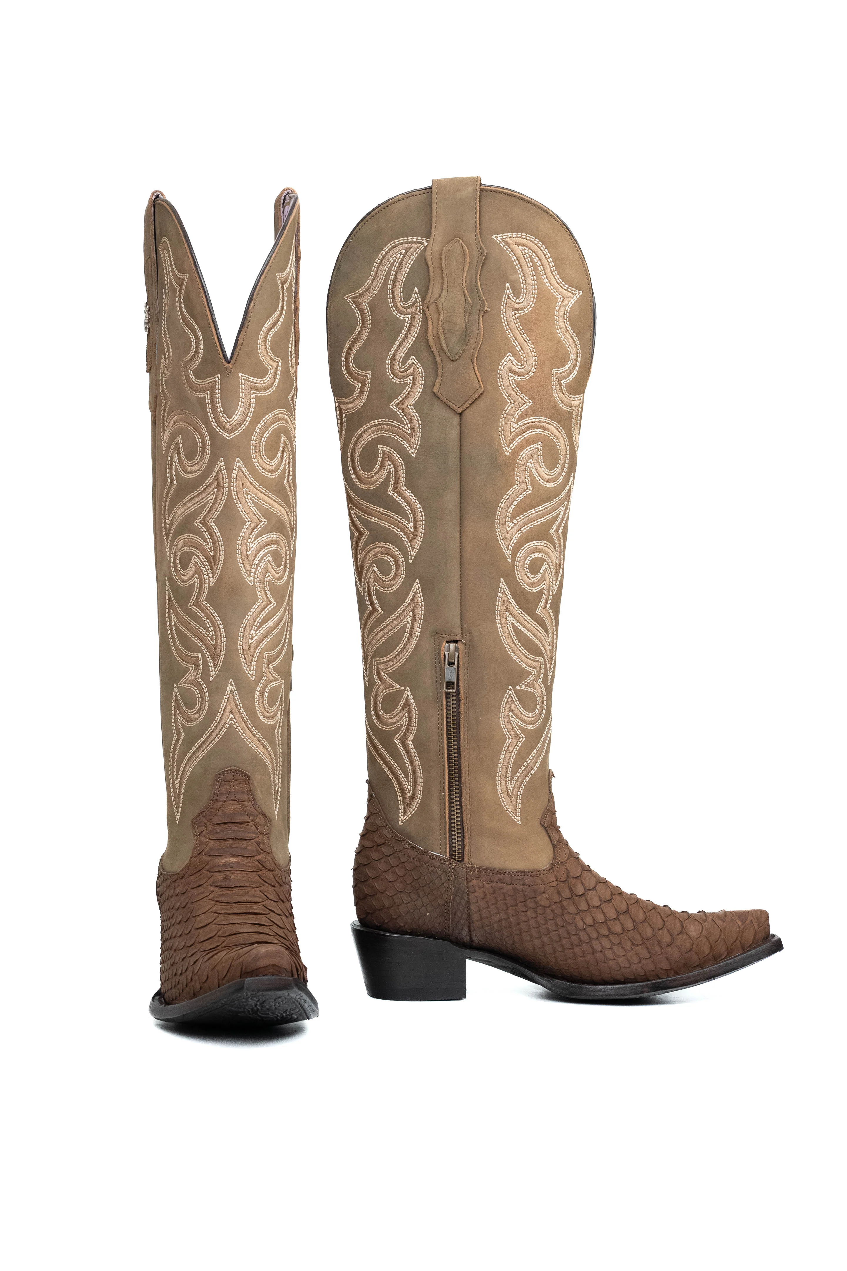 Ariana Python Tall Snip Toe Cowgirl Boot - Image 15