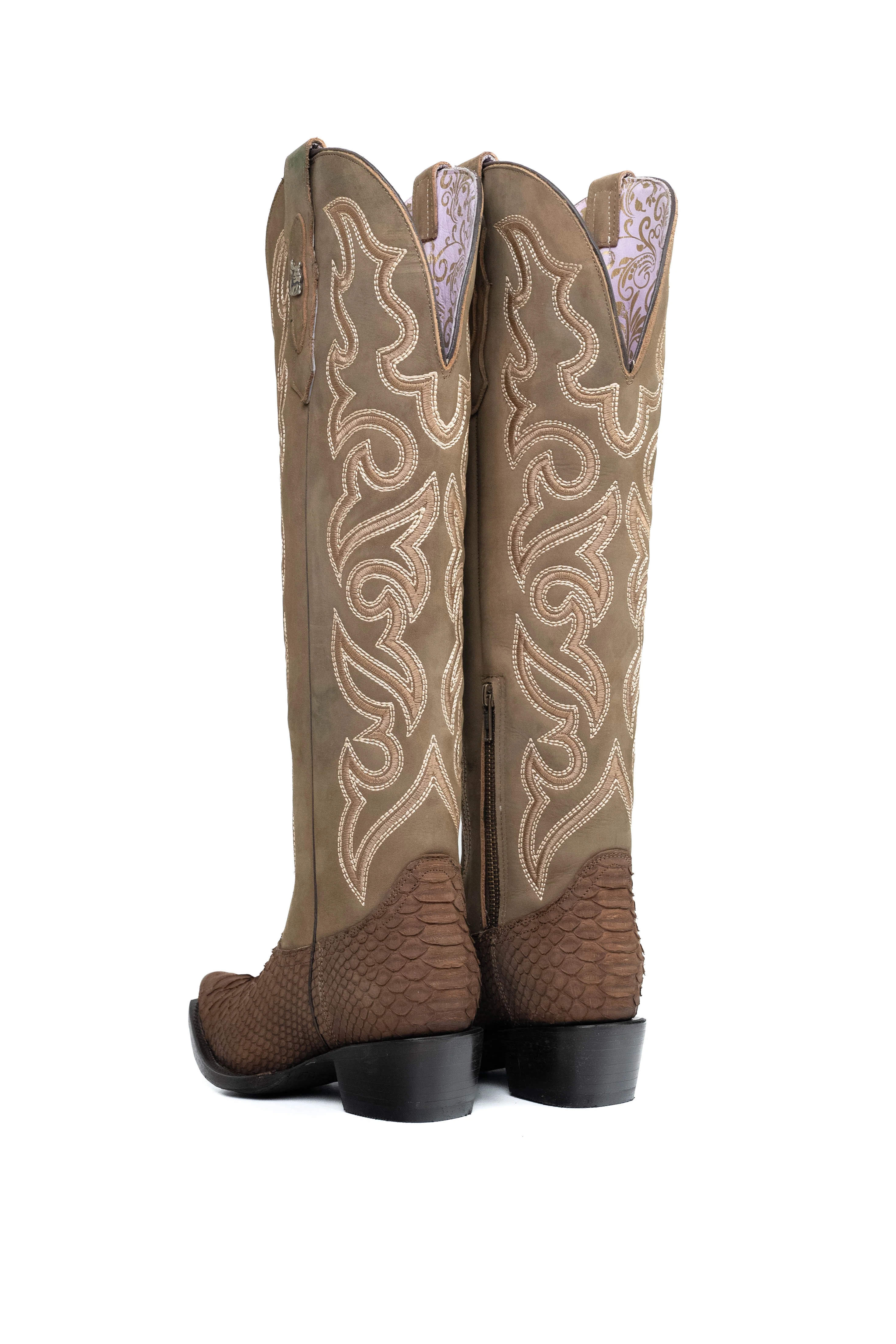Ariana Python Tall Snip Toe Cowgirl Boot - Image 16