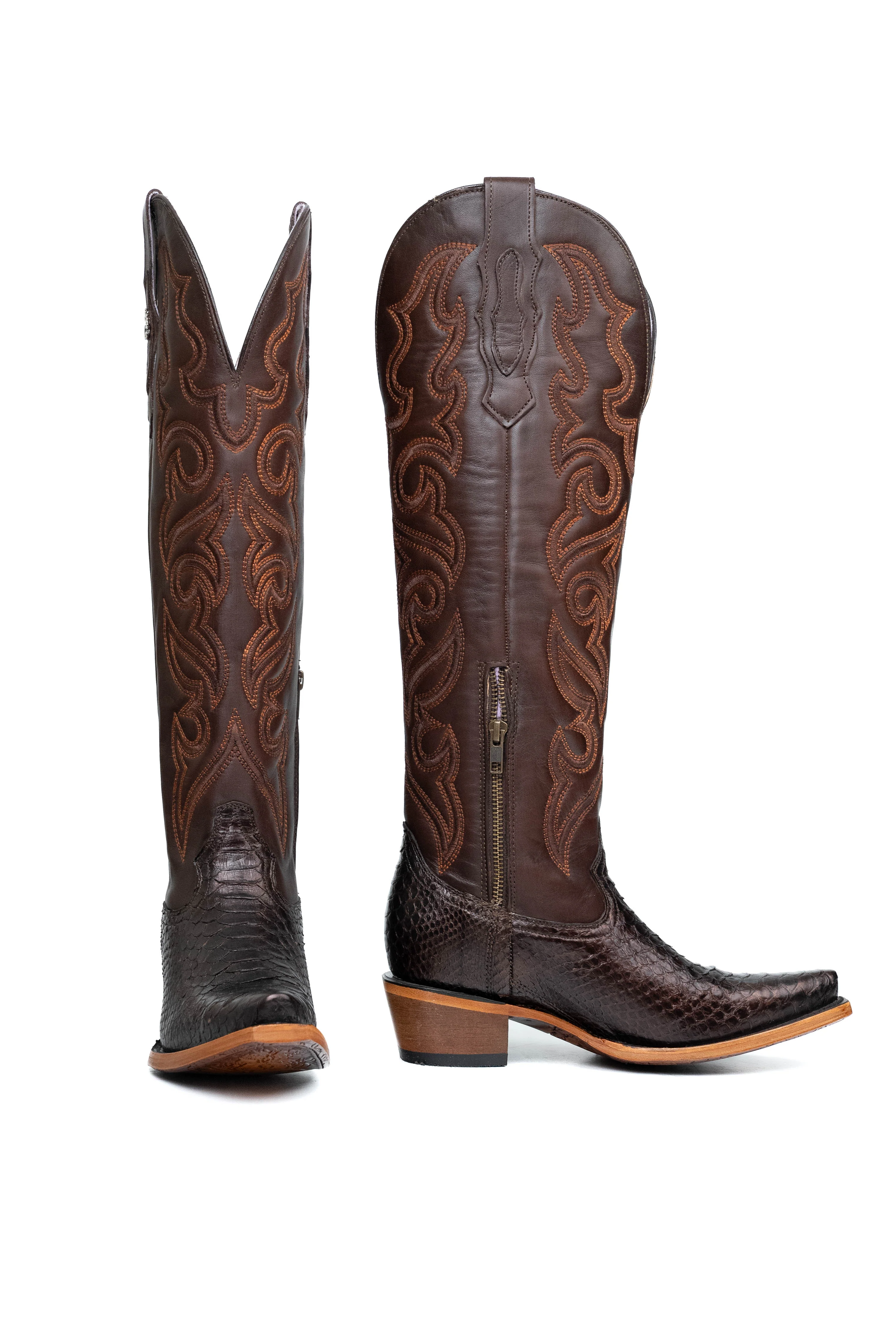 Ariana Python Tall Snip Toe Cowgirl Boot - Image 3