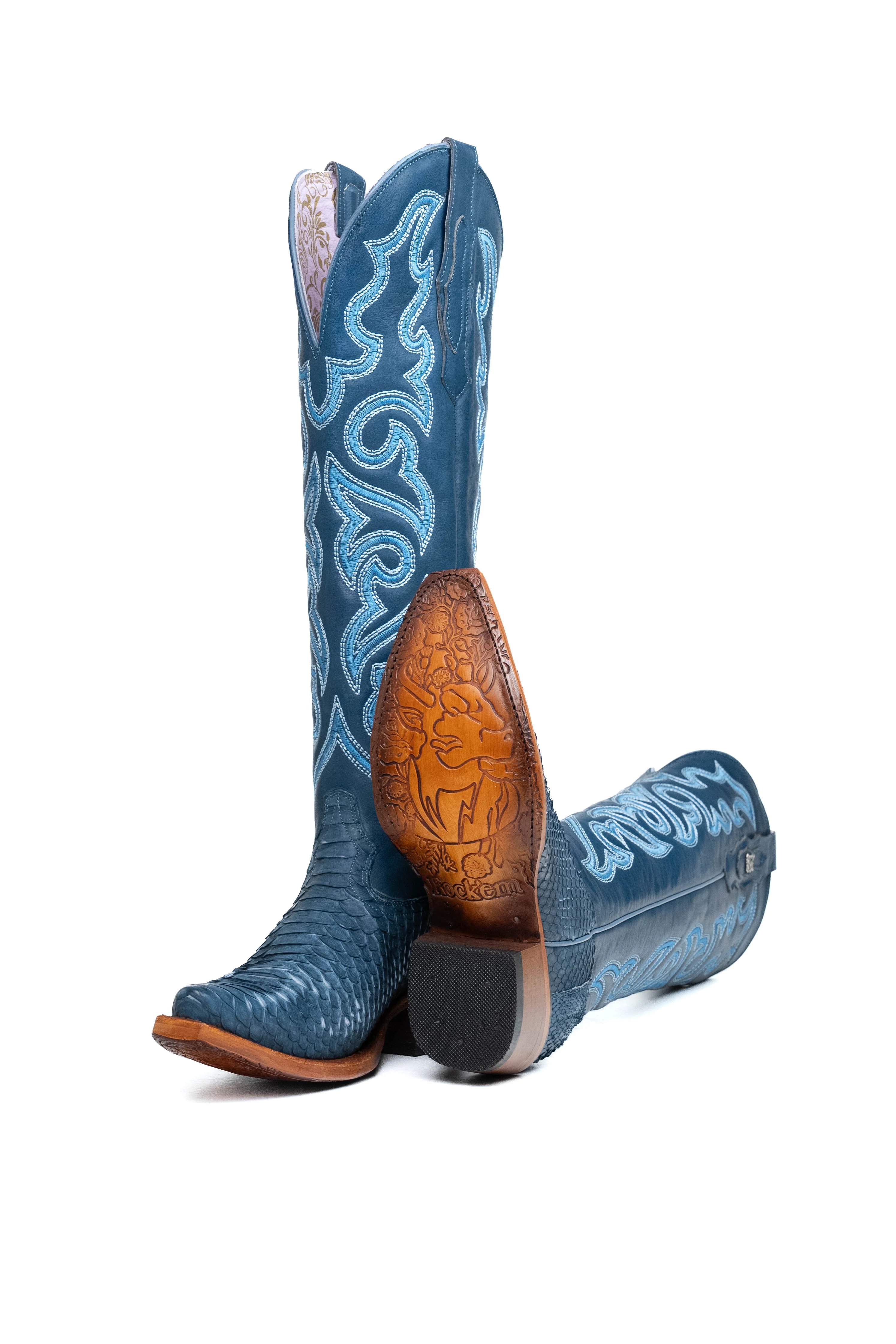 Ariana Python Tall Snip Toe Cowgirl Boot - Image 35