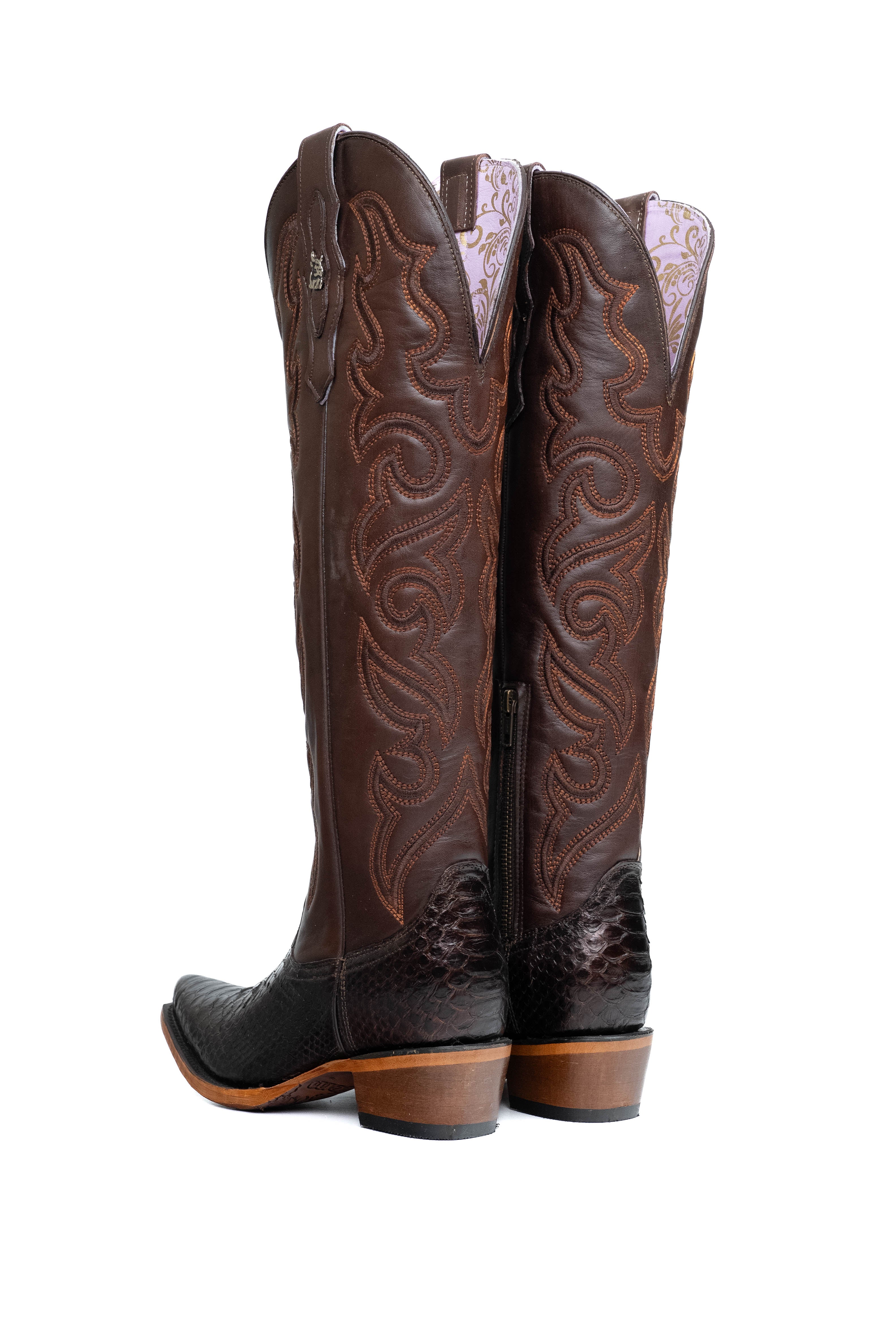 Ariana Python Tall Snip Toe Cowgirl Boot - Image 4
