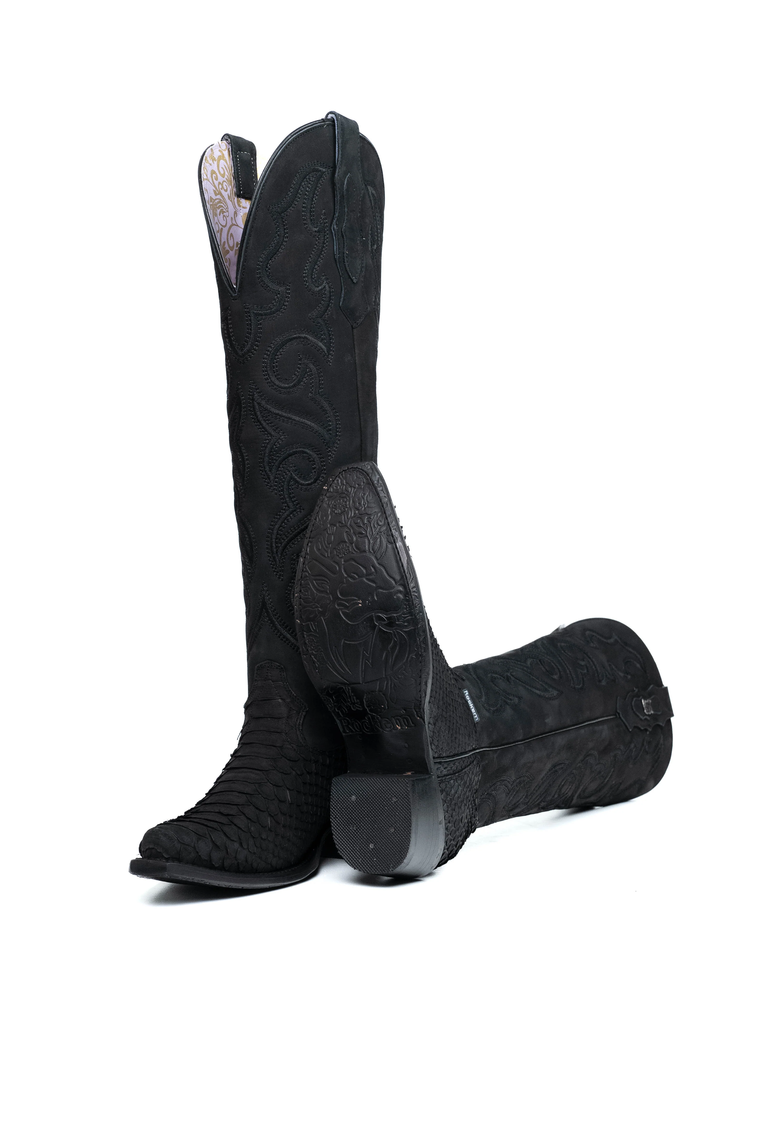 Ariana Python Tall Snip Toe Cowgirl Boot - Image 41