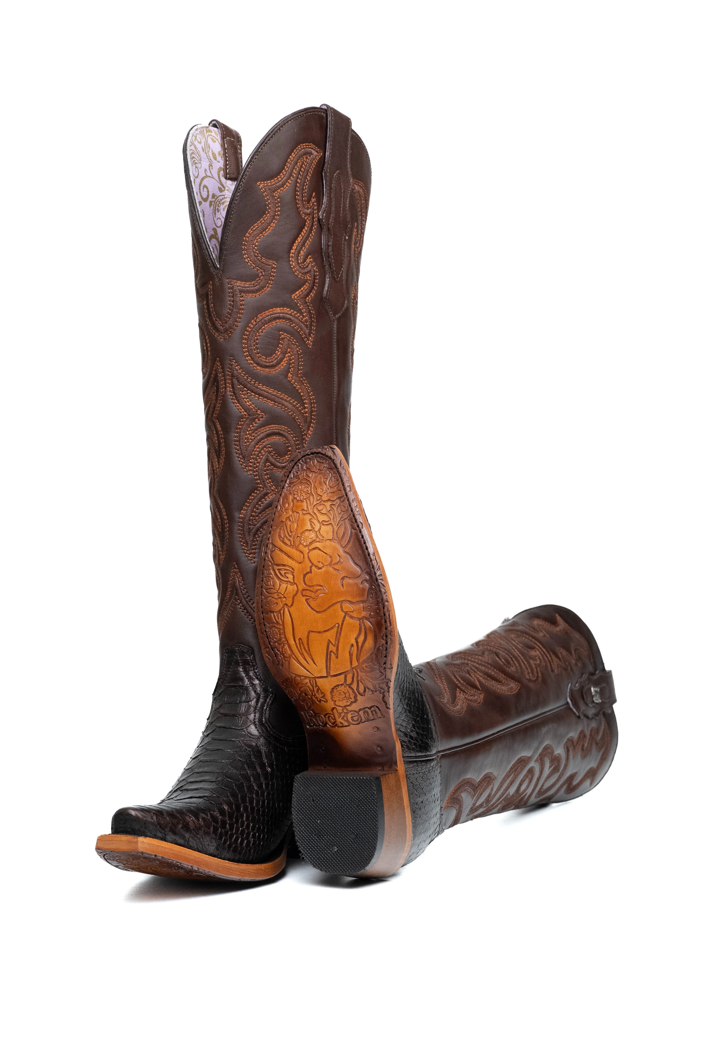 Ariana Python Tall Snip Toe Cowgirl Boot - Image 5