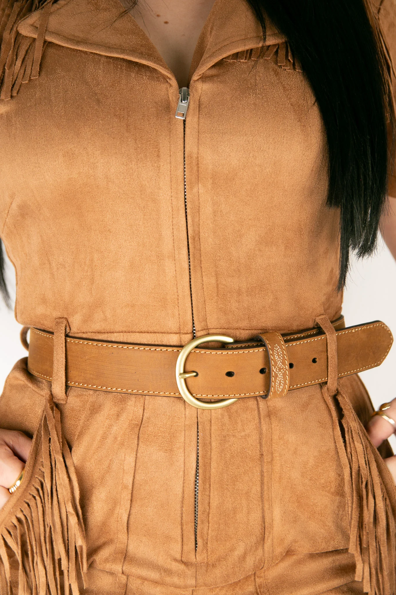 Ariat Bug Stitch Harness Buckle Cowgirl Belt - Image 3