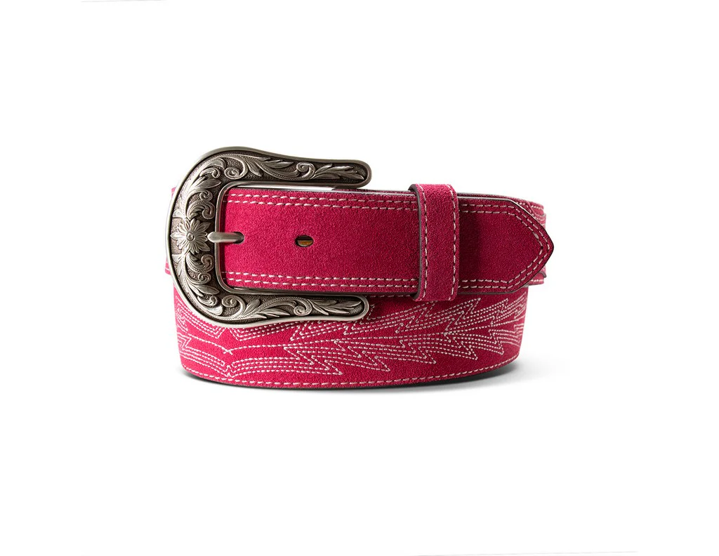 Ariat Casanova Embroidered Hot Pink Cowgirl Belt