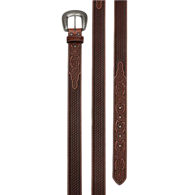 Ariat Classic Basketweave Embroidered Western Cowboy Belt - Image 2