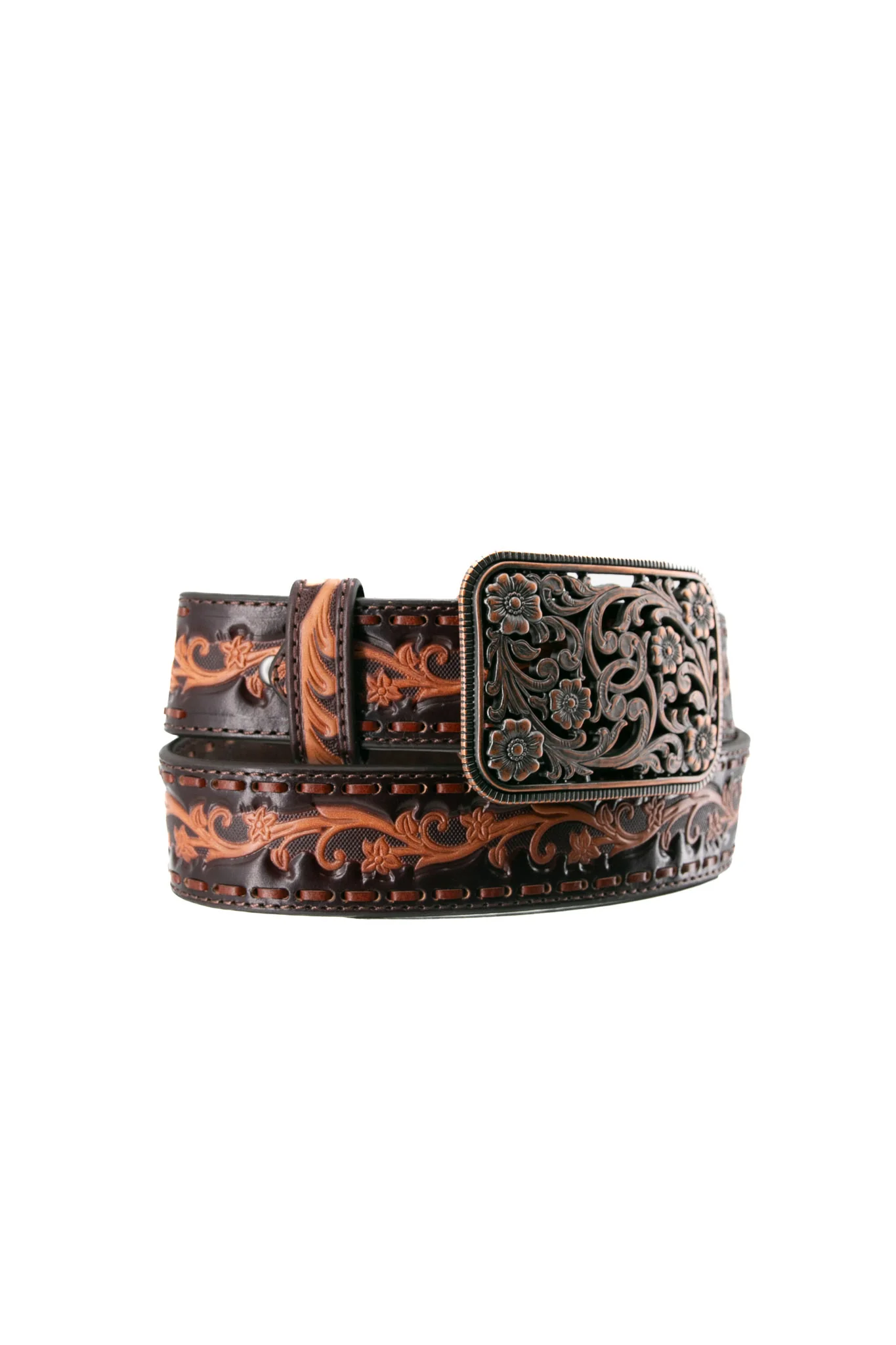 Ariat Floral Tooled Cowgirl Belt - Image 2