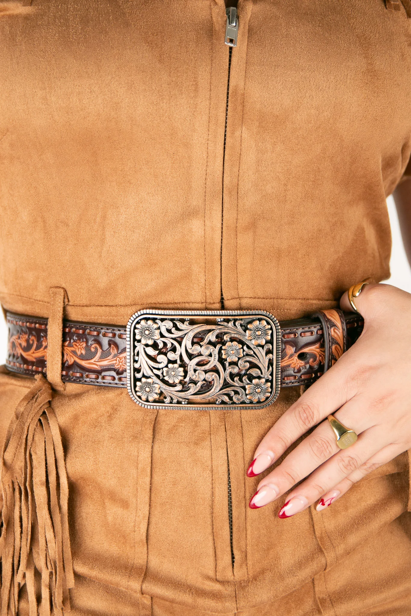 Ariat Floral Tooled Cowgirl Belt - Image 3