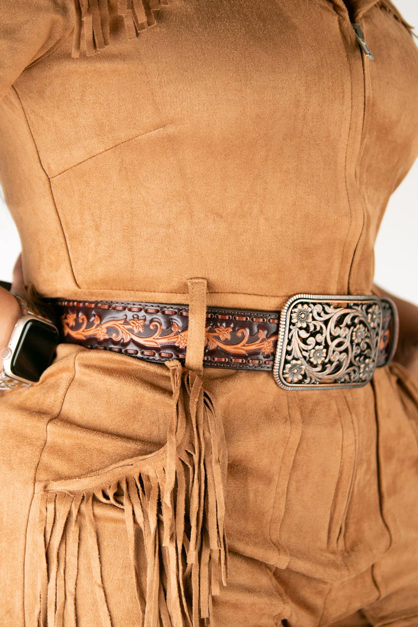 Ariat Floral Tooled Cowgirl Belt - Image 4
