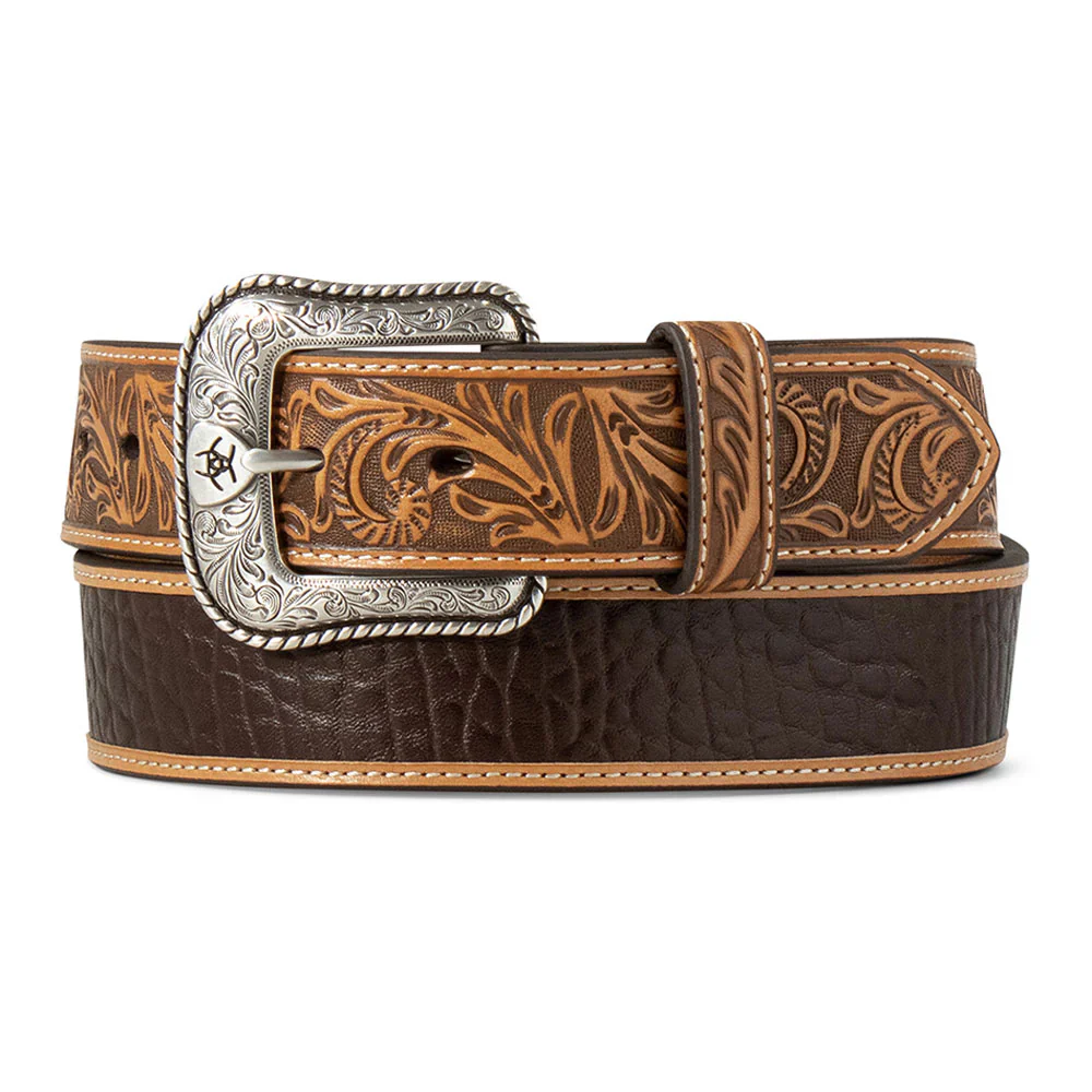 Ariat Inlay Embossed Tabs Cowboy Belt