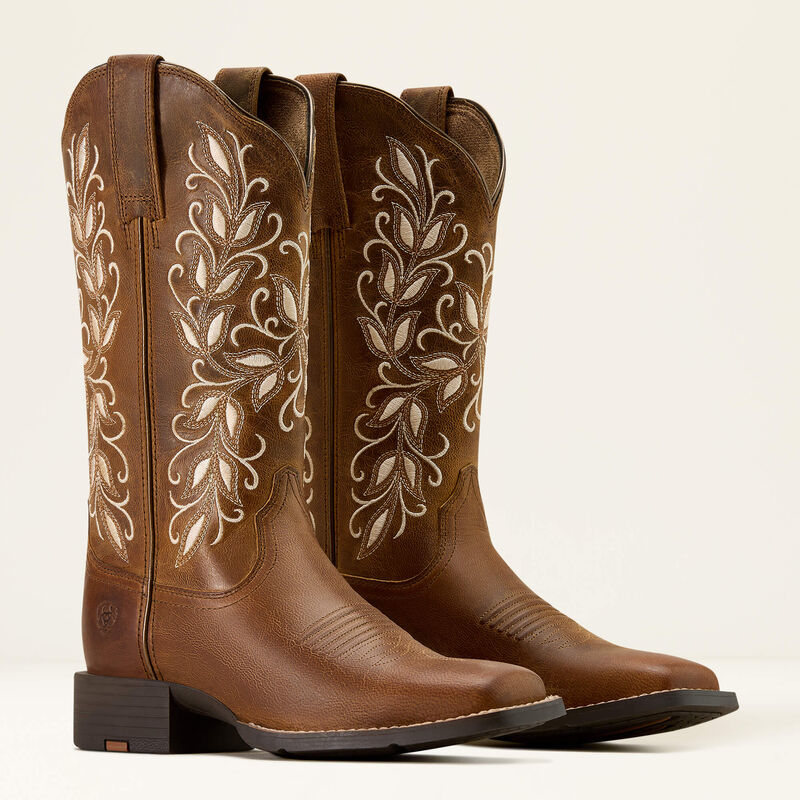 Ariat Round Up Holly Wide Square Toe Western Boot - Image 4