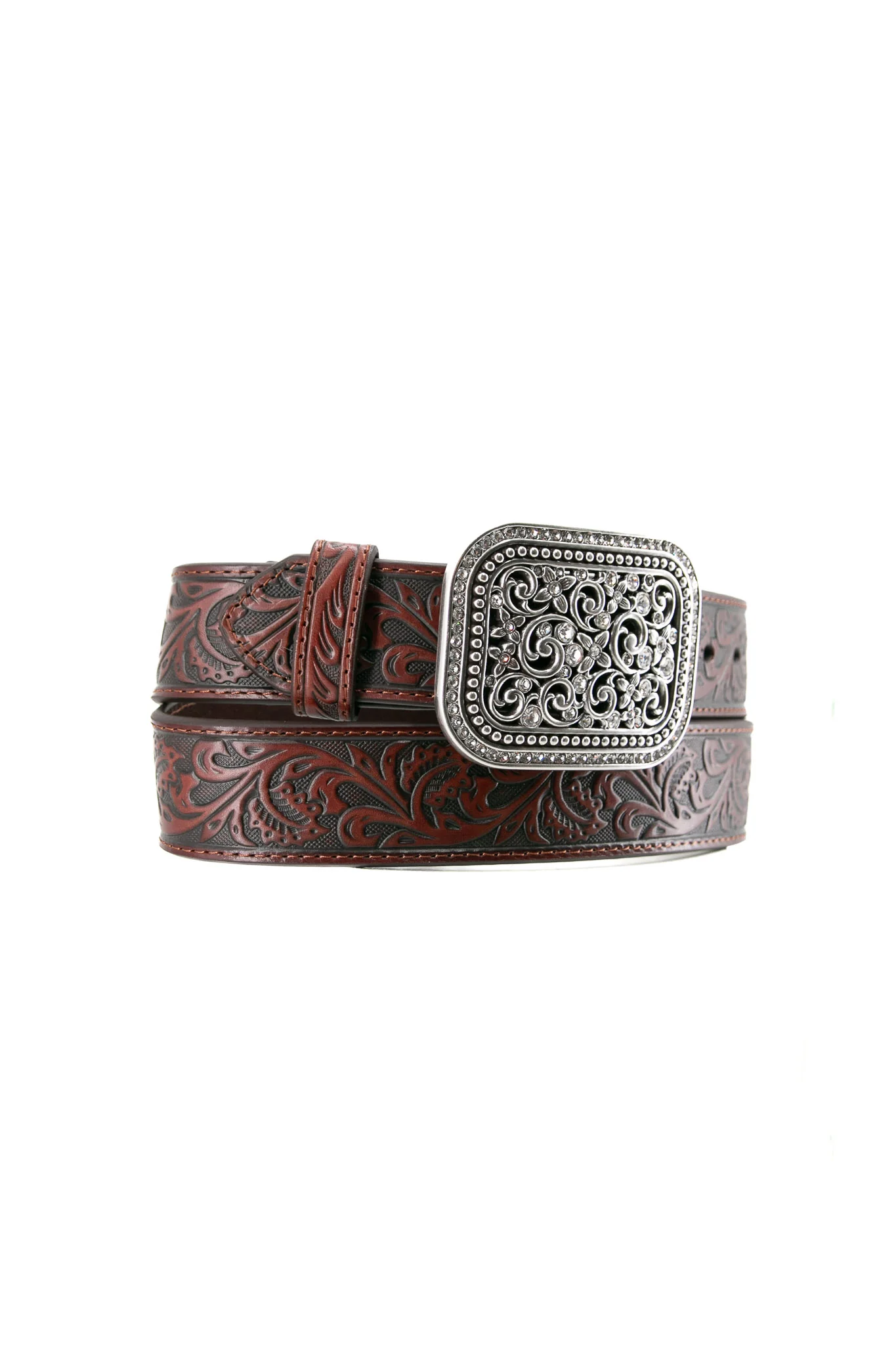 Ariat Tooled Rhinestone Cowgirl Belt - Image 14