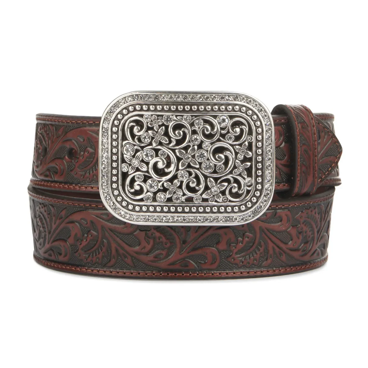 Ariat Tooled Rhinestone Cowgirl Belt - Image 15