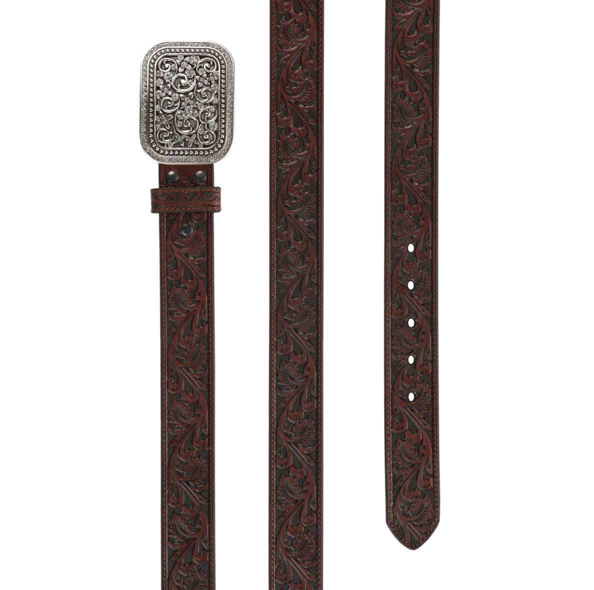 Ariat Tooled Rhinestone Cowgirl Belt - Image 16