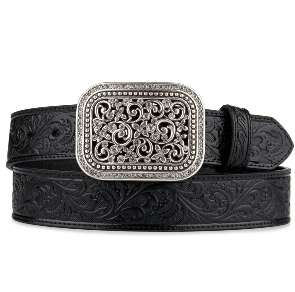 Ariat Tooled Rhinestone Cowgirl Belt - Image 3